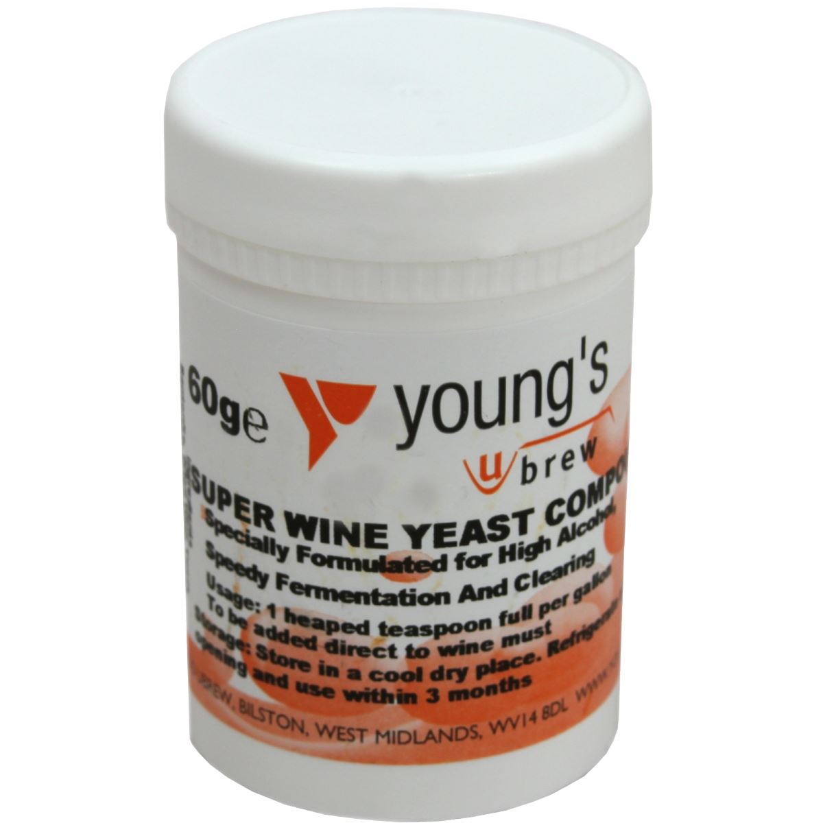 3x Super Wine Yeast Compound 60g 50L/10 Gallon Youngs Home brew Wine