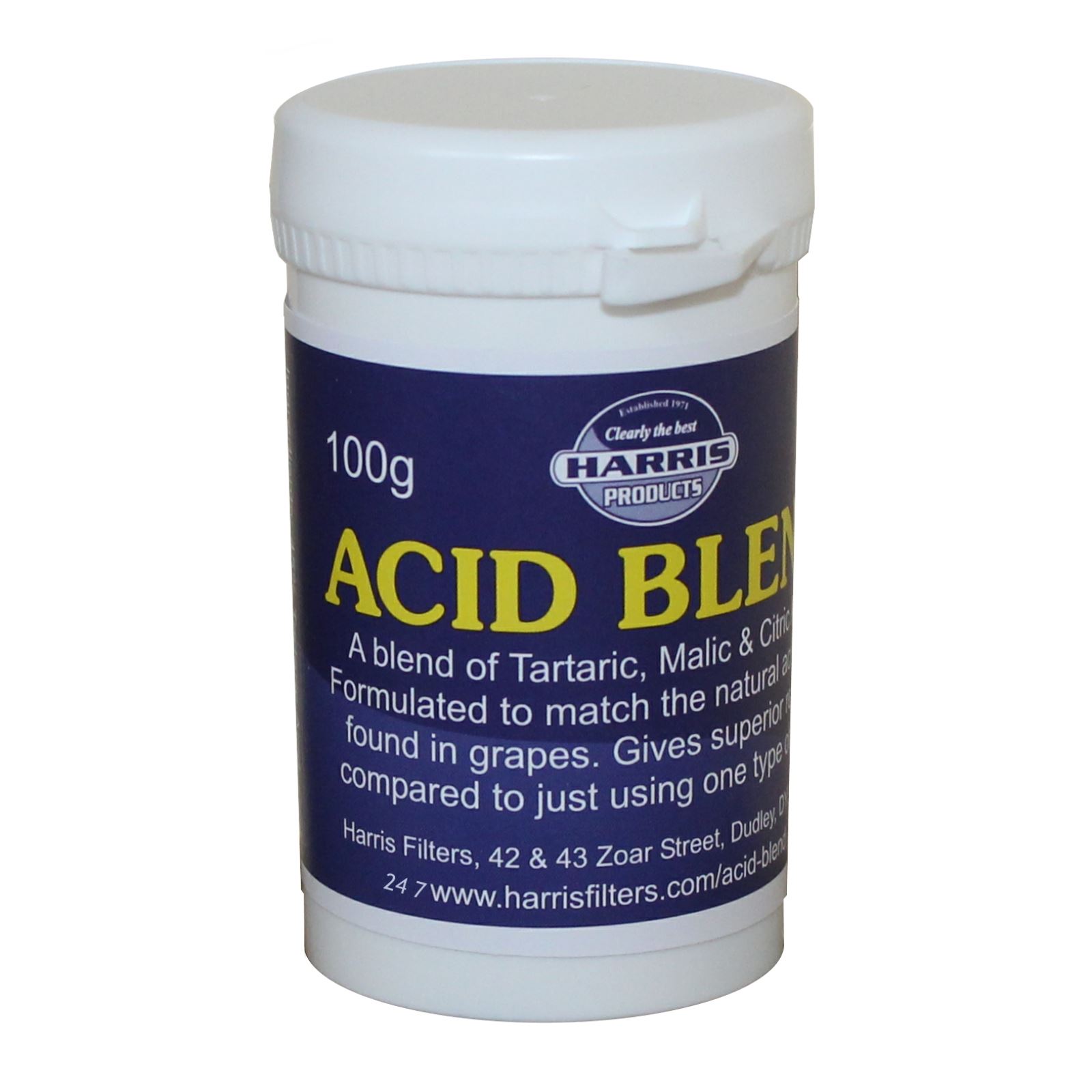 2x Harris PreMixed Acid Blend 100g Citric, Malic & Tartaric acid for