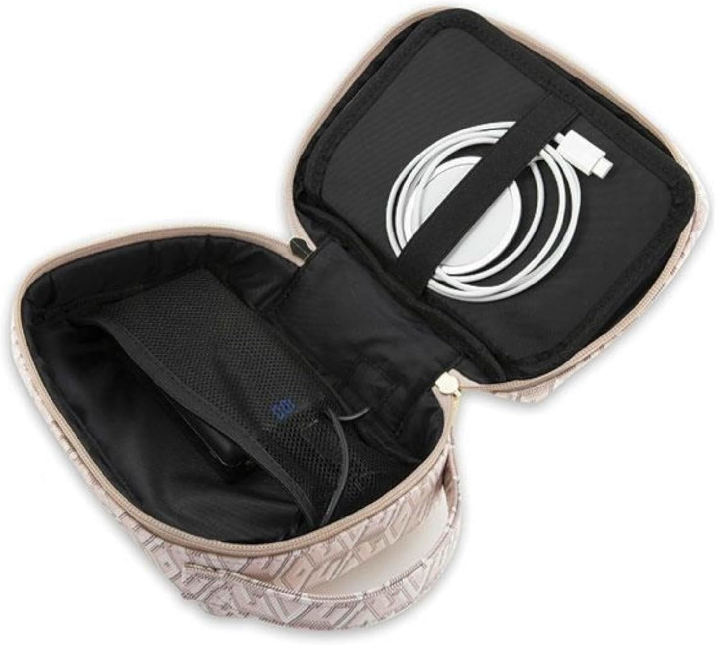 Official Guess Gcube Stripes Metal Logo Organizer Travel Bag - New - Picture 9 of 9