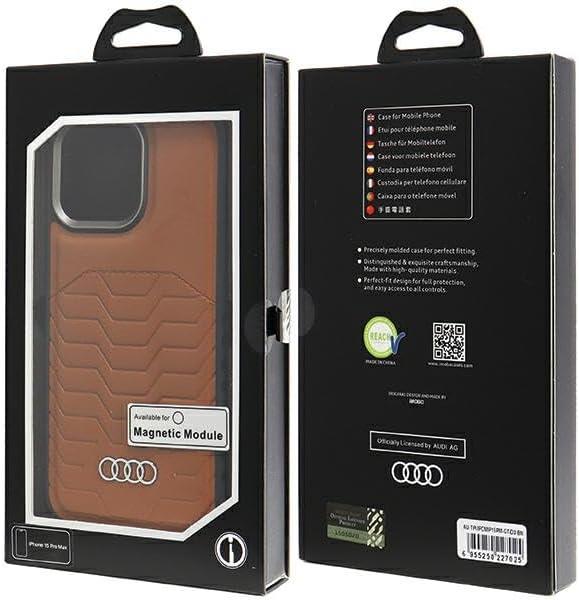 Funda rígida de cuero sintético Audi con MagSafe para iPhone 15 Pro Max 6,7" - Nueva - Imagen 9 de 12