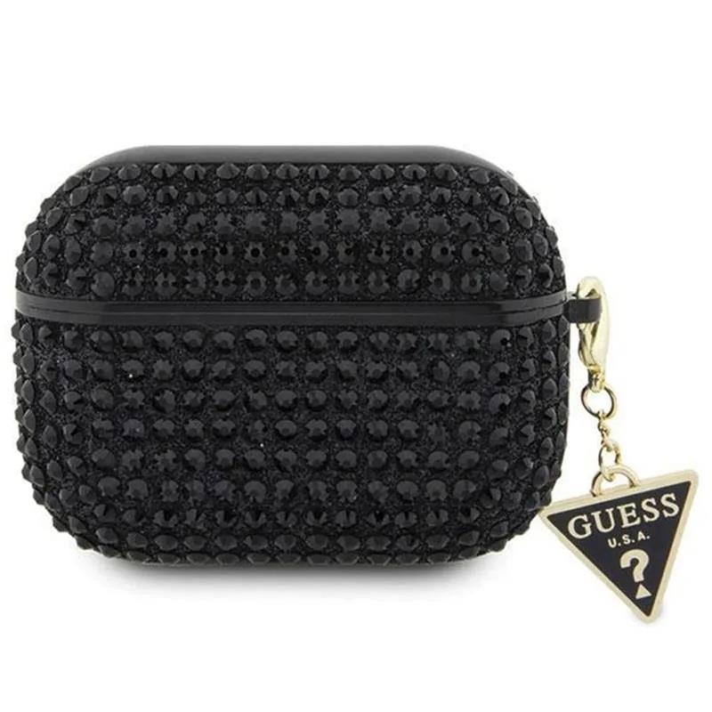 Official Guess Rhinestone Triangle Charm Case for Apple AirPods 3 - NEW - Picture 2 of 7