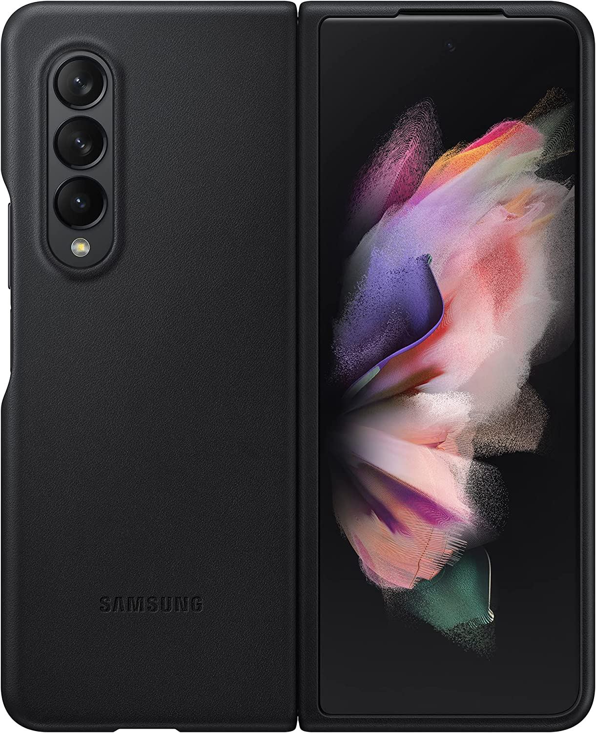 Official Samsung Leather Cover Case Compatible for Galaxy Z Fold 3 New - Picture 2 of 13