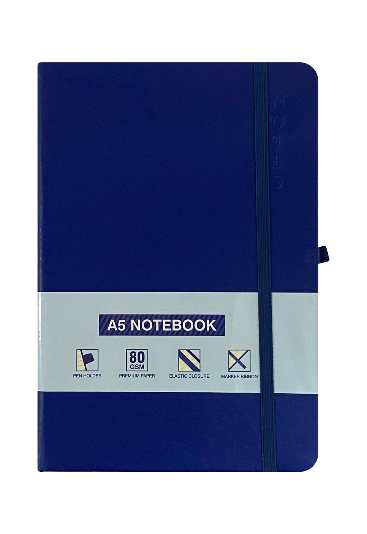 A5 Hardback Notebook Ruled Notepad Notes Lined Premium Journal with Pen Holder - Picture 43 of 61