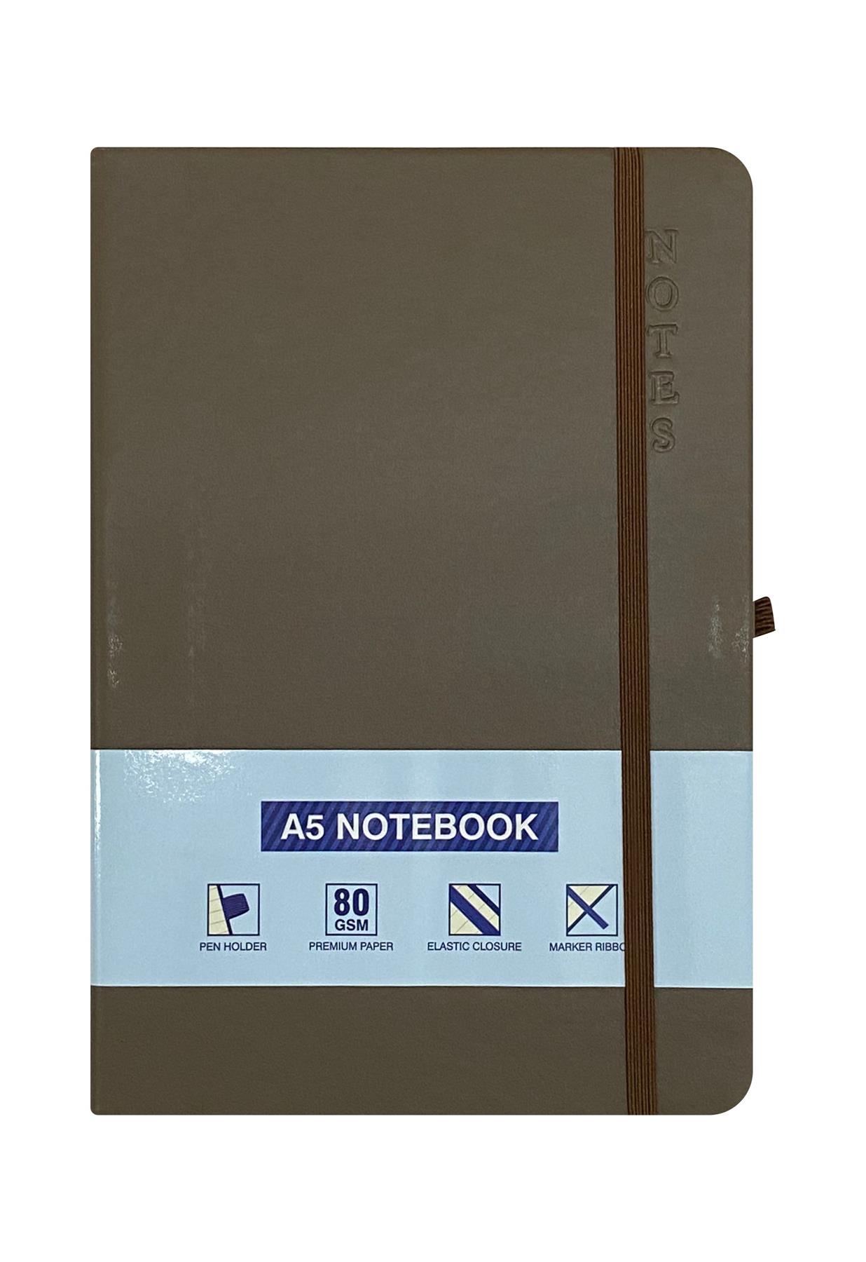 A5 Hardback Notebook Ruled Notepad Notes Lined Premium Journal with Pen Holder - Picture 17 of 61