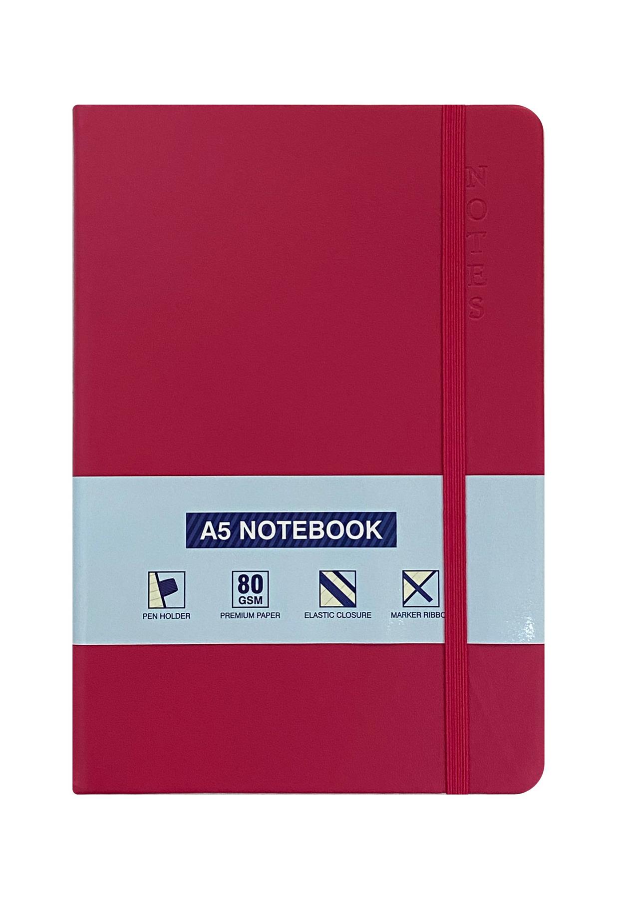 A5 Hardback Notebook Ruled Notepad Notes Lined Premium Journal with Pen Holder - Picture 30 of 61