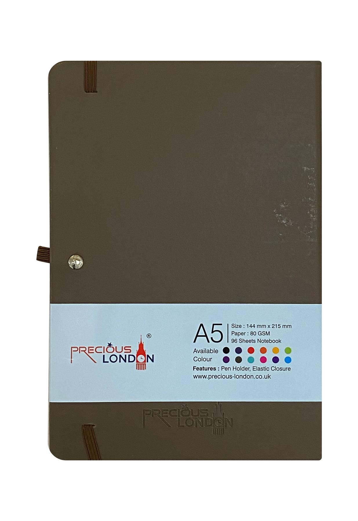 A5 Hardback Notebook Ruled Notepad Notes Lined Premium Journal with Pen Holder - Picture 20 of 61