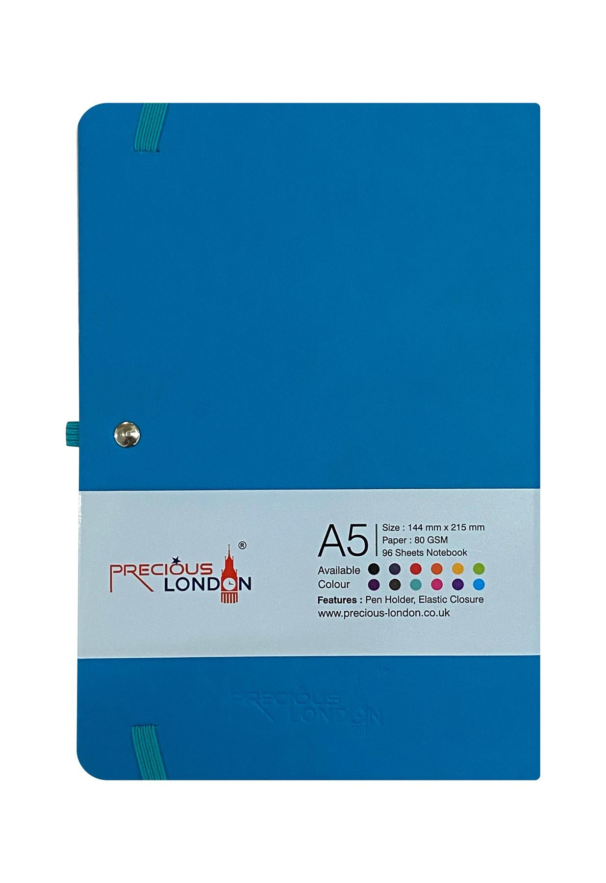 A5 Hardback Notebook Ruled Notepad Notes Lined Premium Journal with Pen Holder - Picture 55 of 61