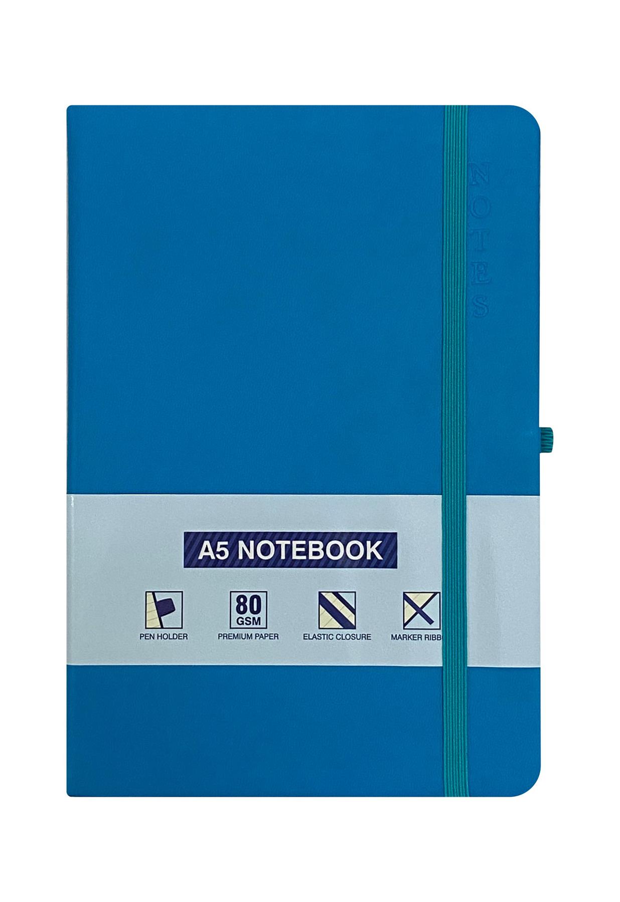 A5 Hardback Notebook Ruled Notepad Notes Lined Premium Journal with Pen Holder - Picture 53 of 61