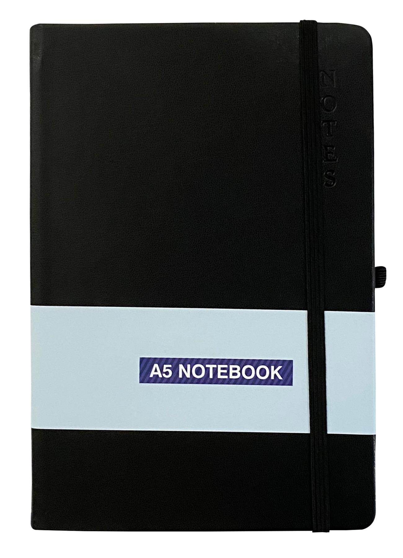 A5 Hardback Notebook Ruled Notepad Notes Lined Premium Journal with Pen Holder - Picture 9 of 61
