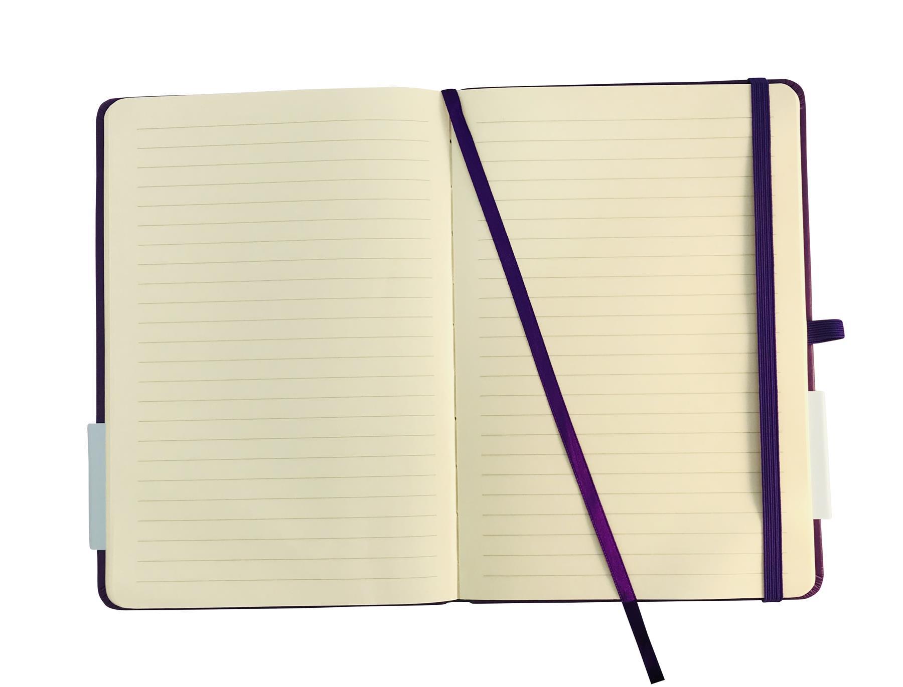 A5 Hardback Notebook Ruled Notepad Notes Lined Premium Journal with Pen Holder - Picture 41 of 61