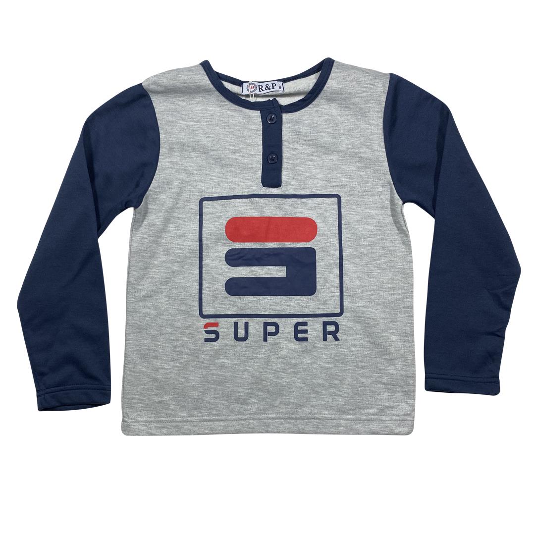 Boys Kids Pyjamas Long Sleeve Top Bottom Set Cotton - Size 3-14 Years - Picture 3 of 10