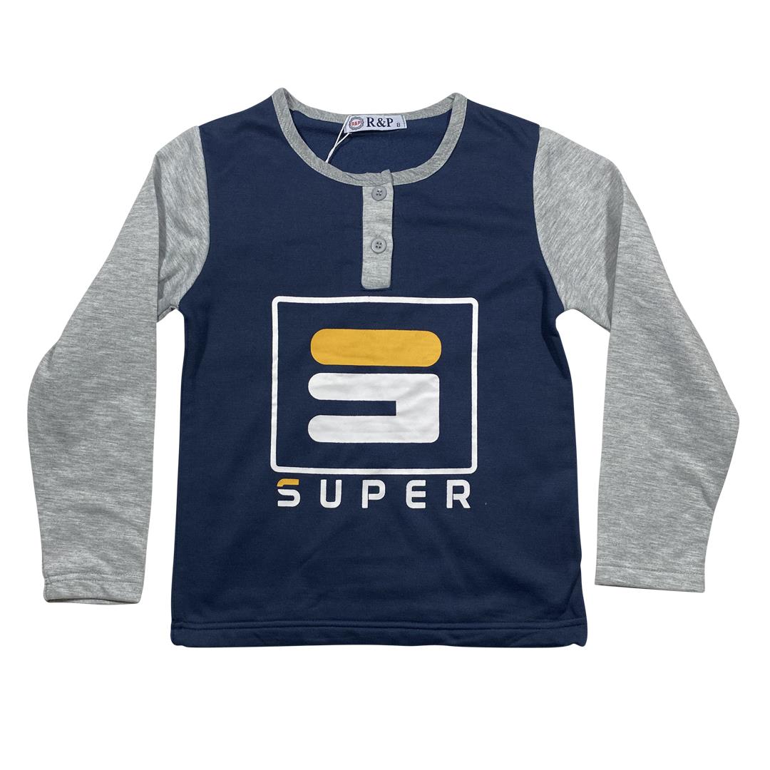 Boys Kids Pyjamas Long Sleeve Top Bottom Set Cotton - Size 3-14 Years - Picture 6 of 10