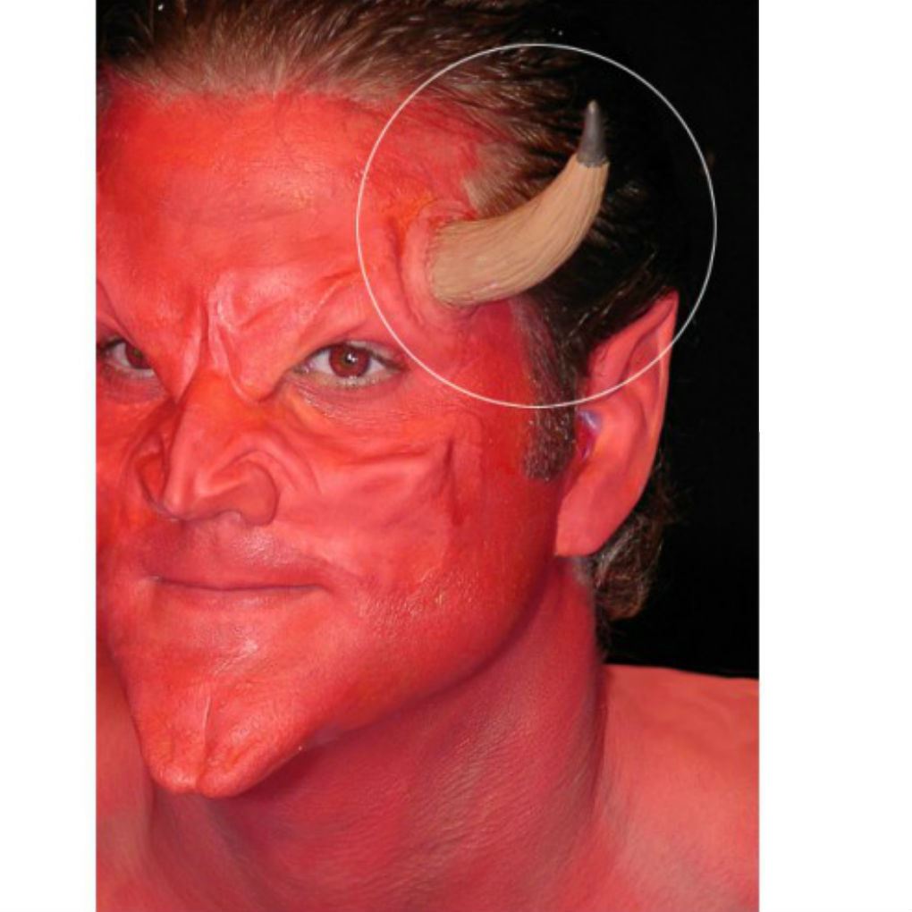 Stick On Latex Devil Demon Satan FX Horns Halloween Wound Fancy Dress