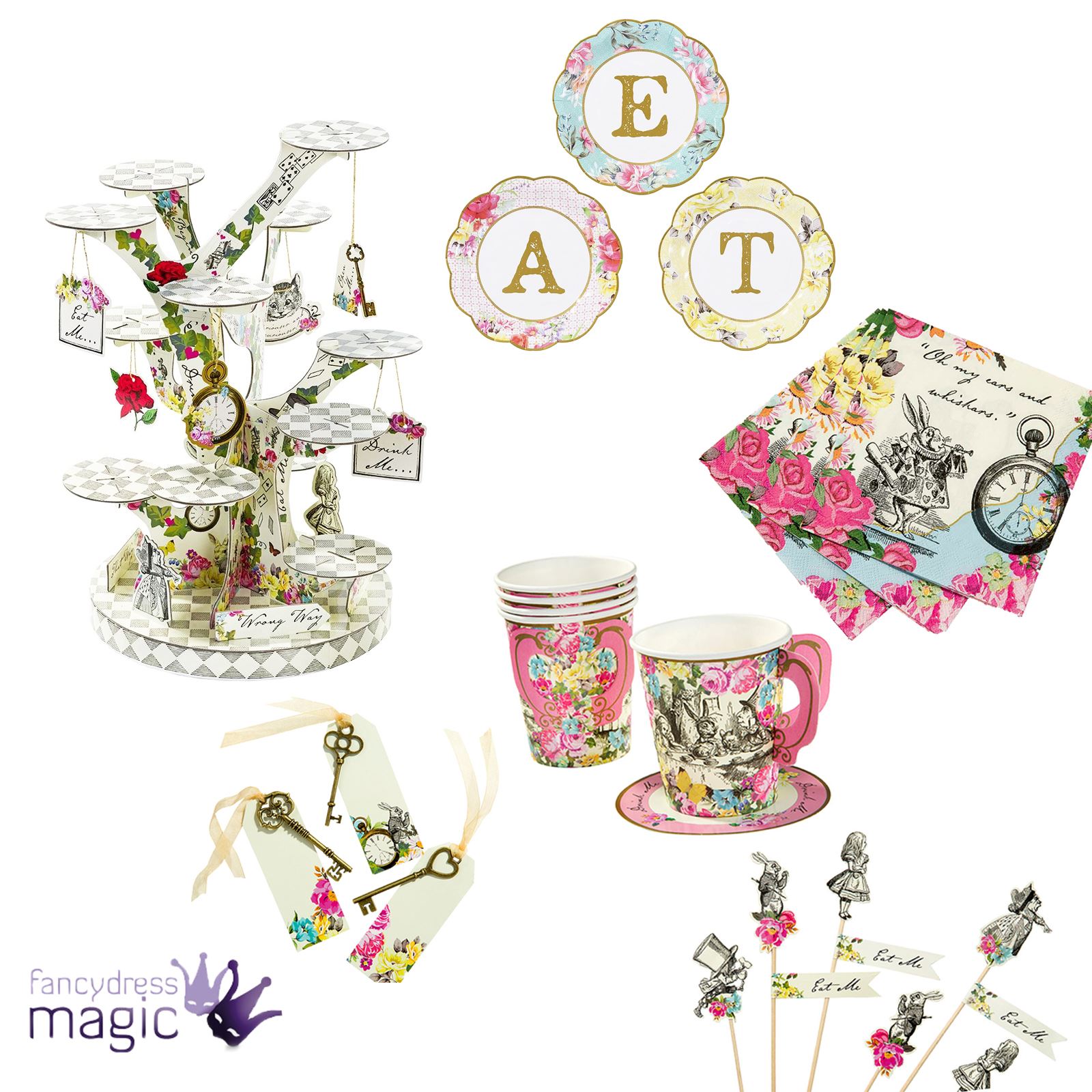 Talking Tables Alice In Wonderland Mad Hatters Tea Party Partyware