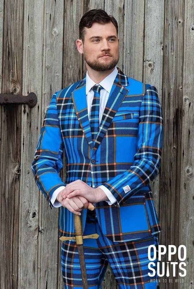 DELUXE SCOTTISH TARTAN NEW YEAR XMAS OPPOSUIT FANCY DRESS COSTUME