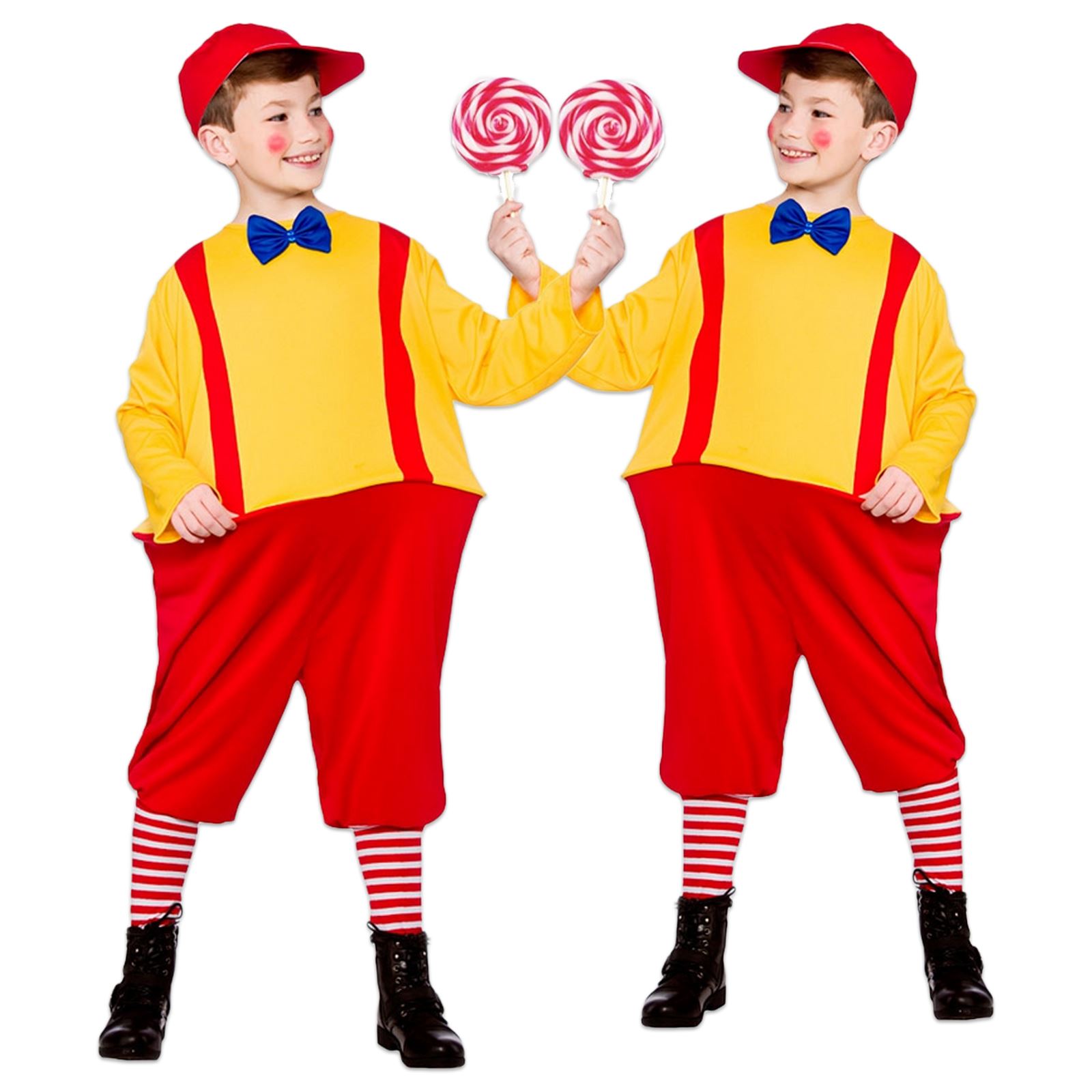 KIDS CHILDS TWEEDLE DEE DUM STORY BOOK WEEK TWINS FANCY DRESS