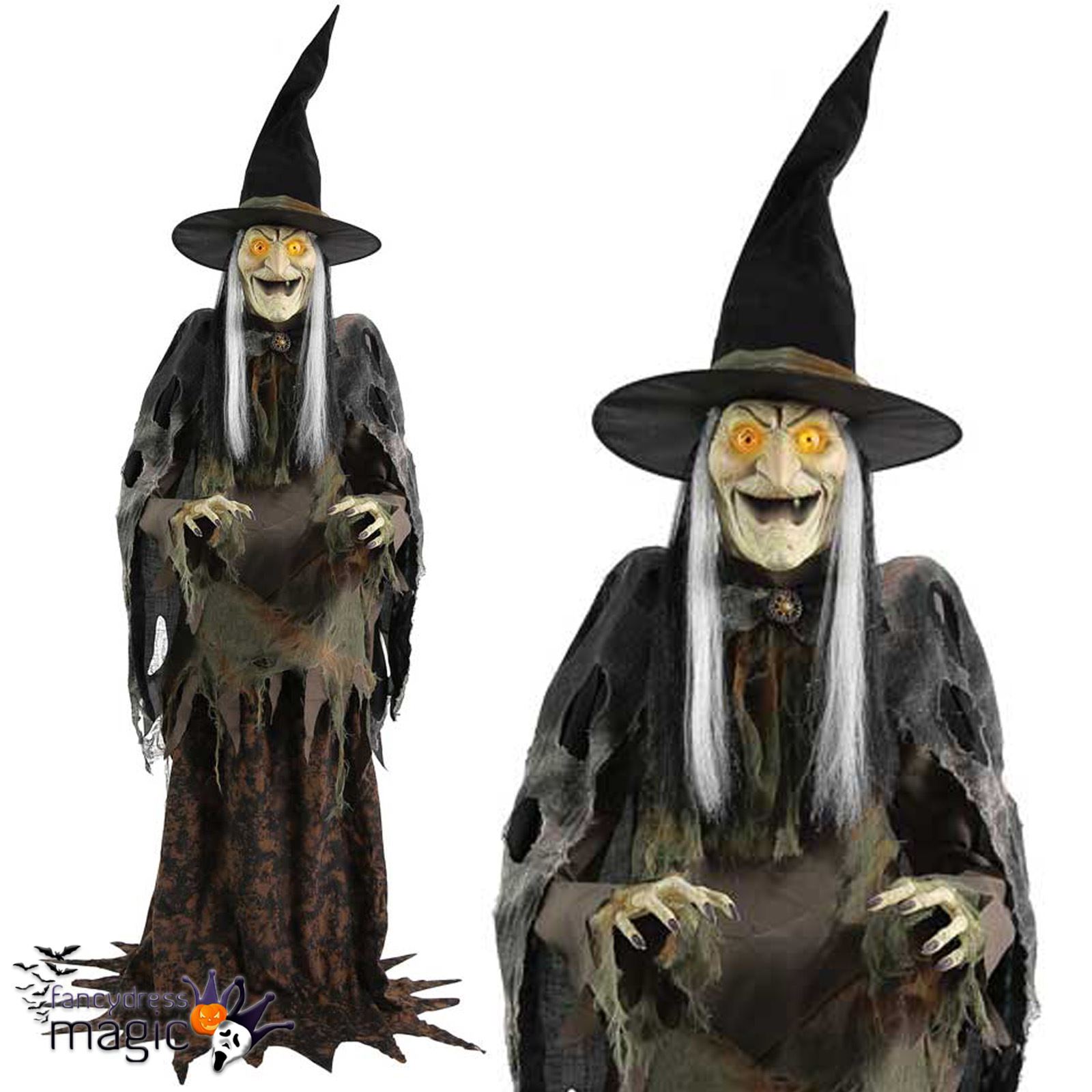 *Scary Life Size Standing Animated Swamp Hag Witch Halloween Moving