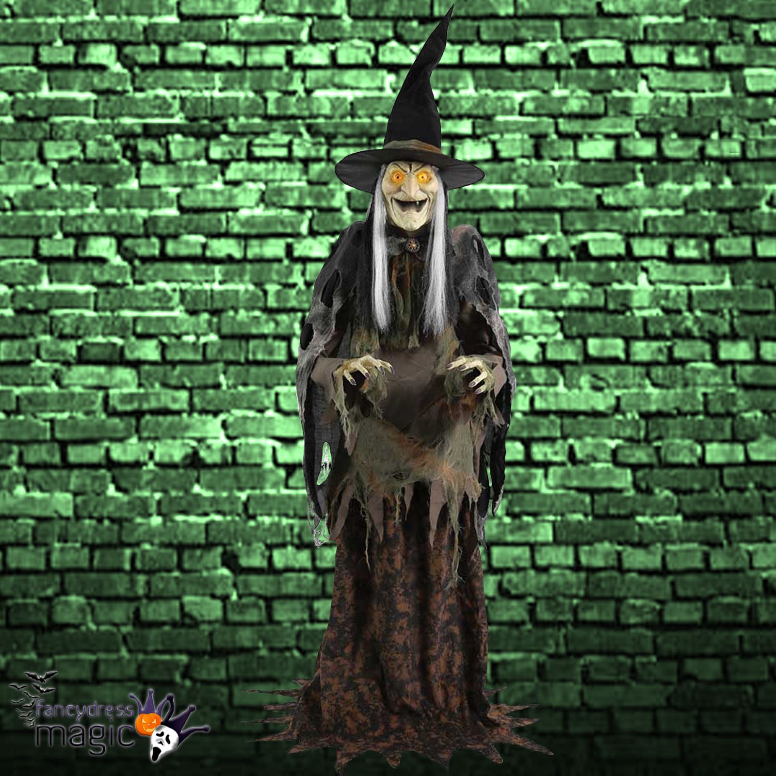 *Scary Life Size Standing Animated Swamp Hag Witch Halloween Moving