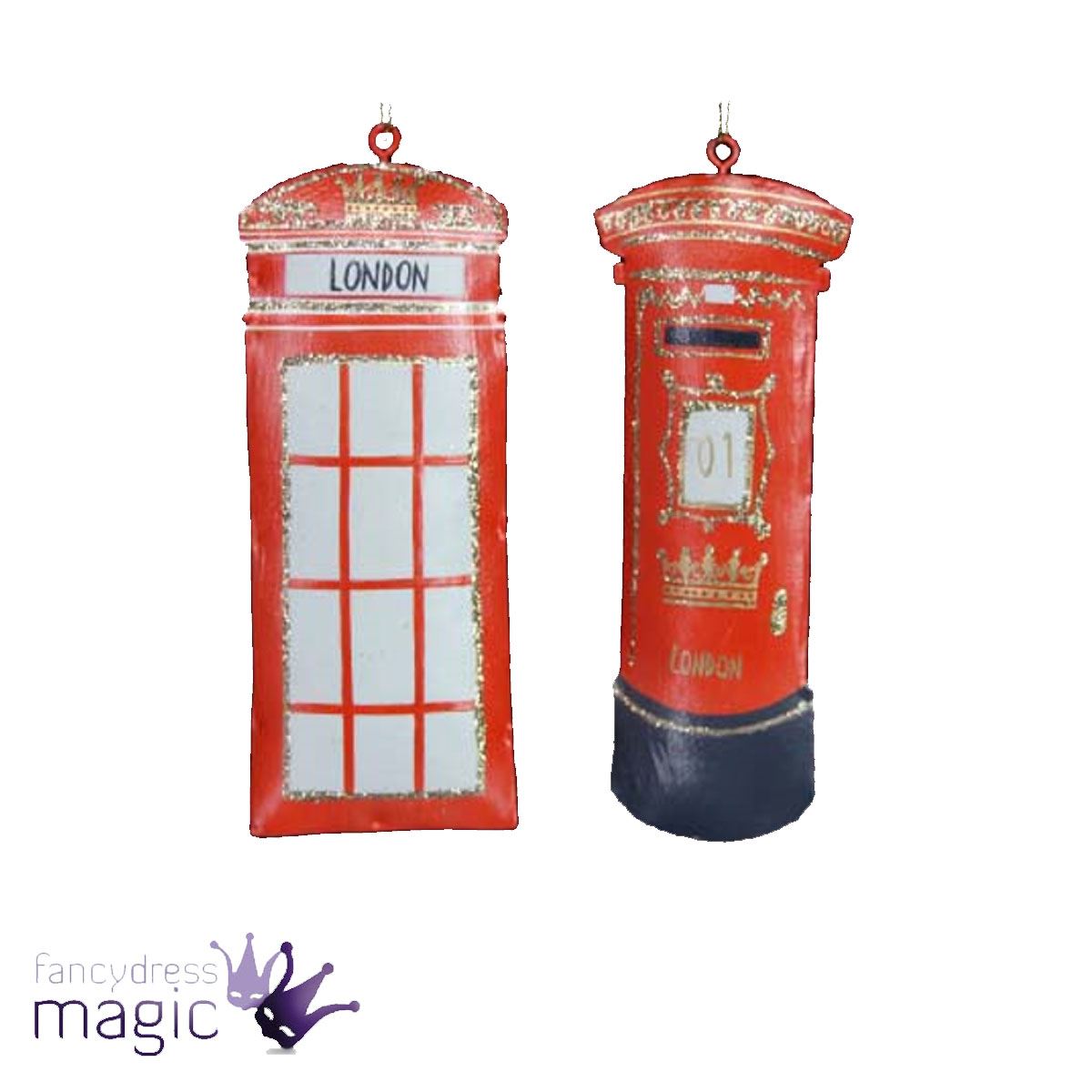 Gisela Graham London Telephone Post Letter Box Hanging Tin Christmas Gisela Graham London Telephone Post Letter Box Hanging Tin Christmas