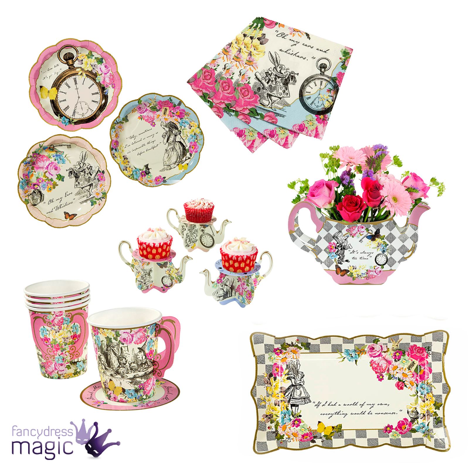 Talking Tables Alice In Wonderland Mad Hatters Tea Party Partyware