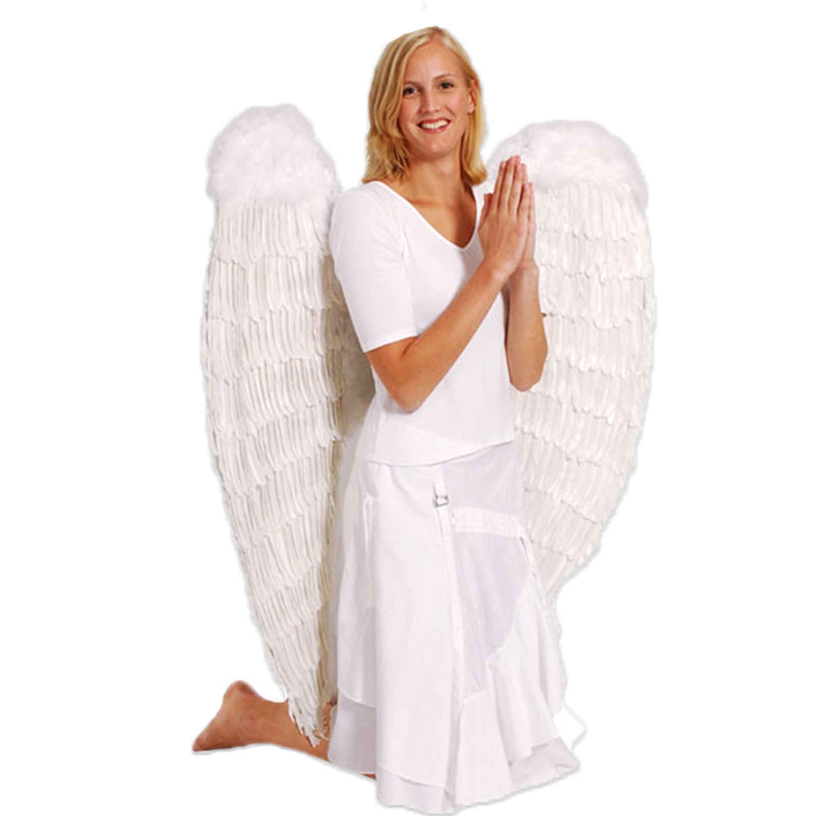 Adult Ladies Extra Large XL 120cm Feather Angel Wings Fancy Dress