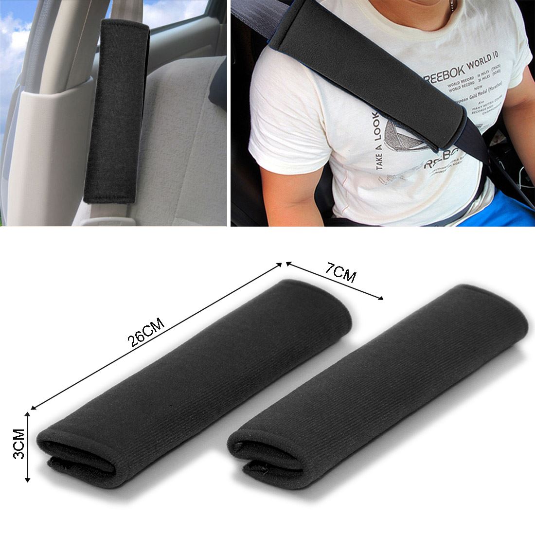 2xCar Seat Belt Pads Harness Safety Shoulder Strap BackPack Cushion Covers q2w