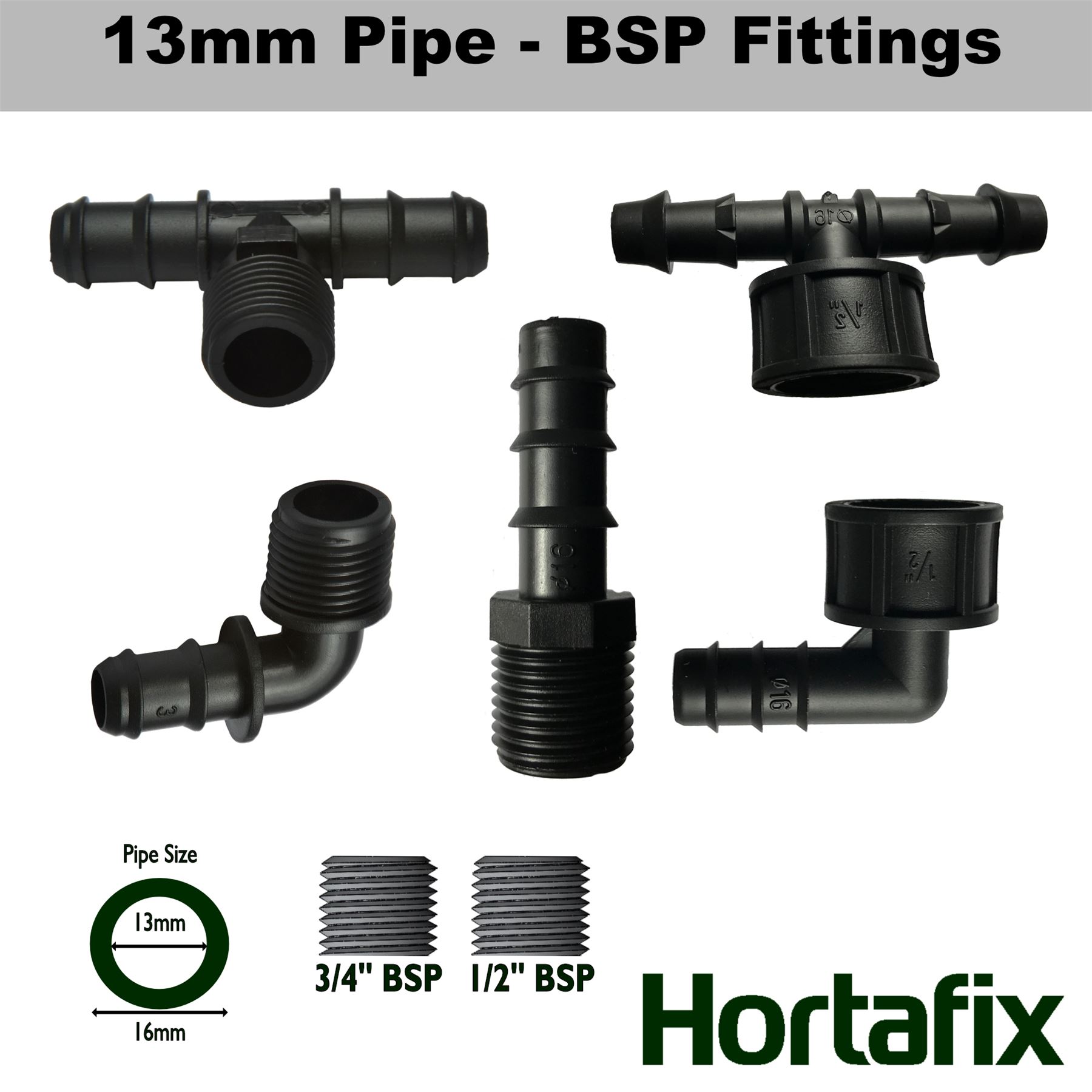 Barbed BSP Fittings for irrigation and pipe connections eBay