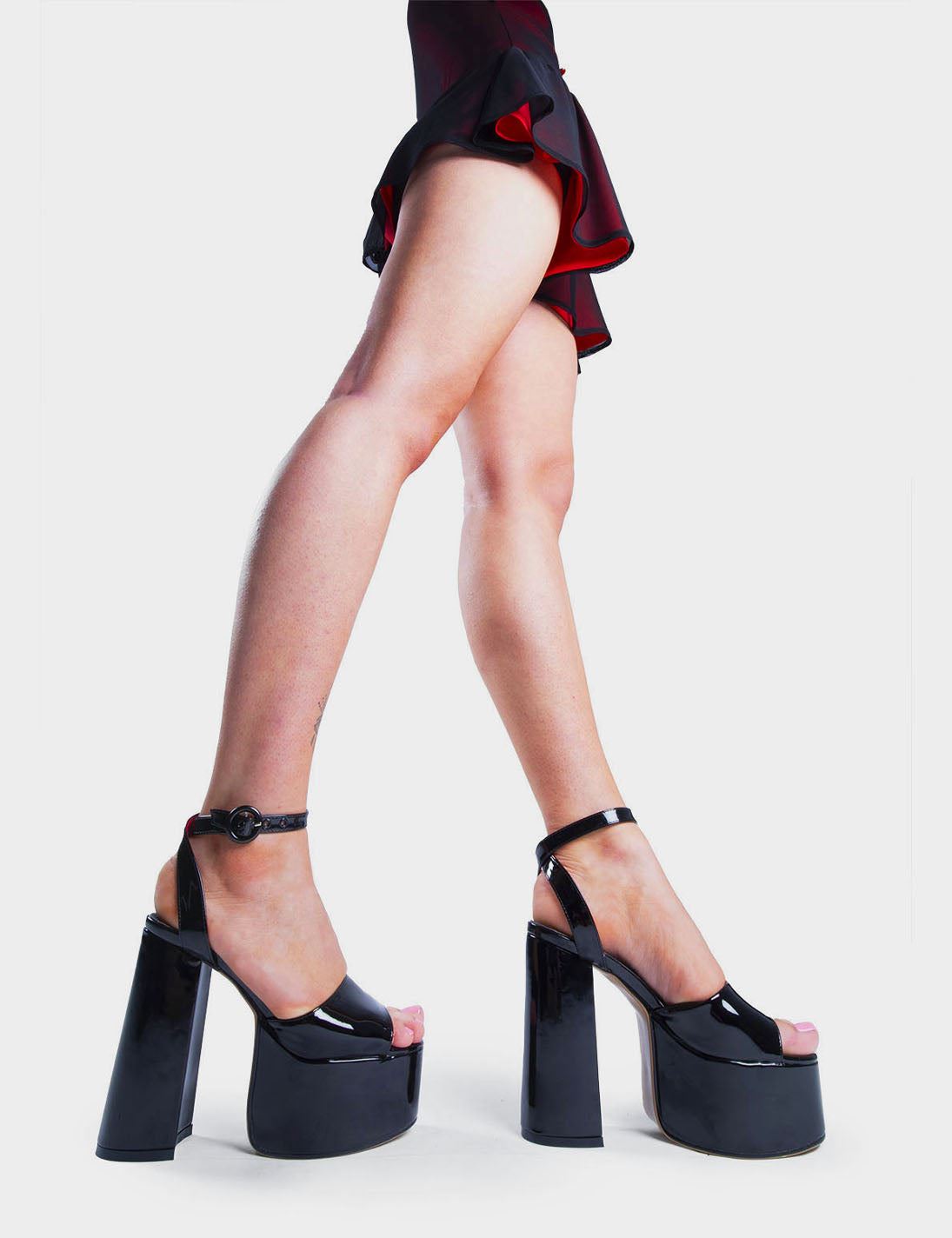 Lamoda Platform Sandals All For You Open Toe High Heel Strap Black, Stylish - Picture 12 of 27