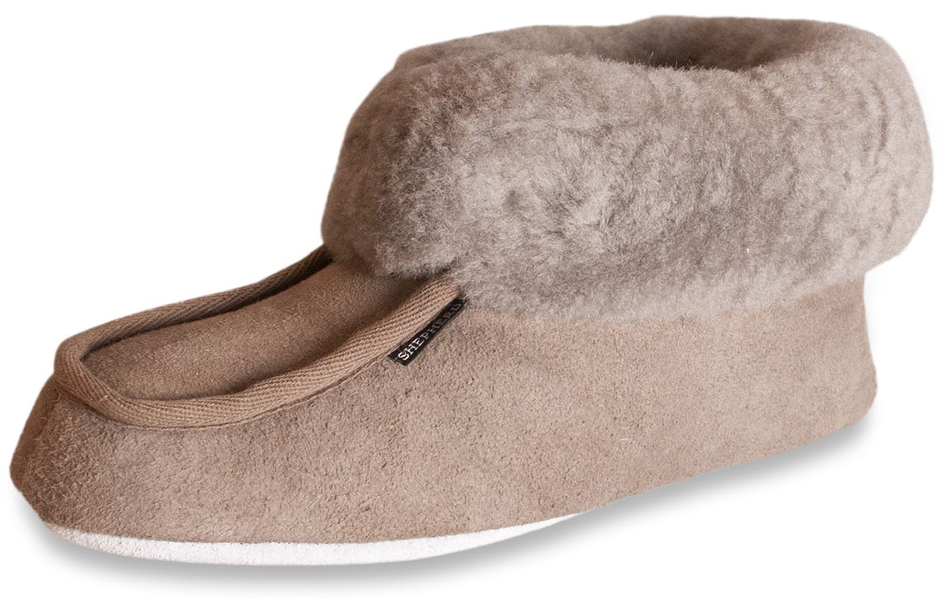 Shepherd Womens Genuine Sheepskin Slippers Soft Suede Sole Real Ladies