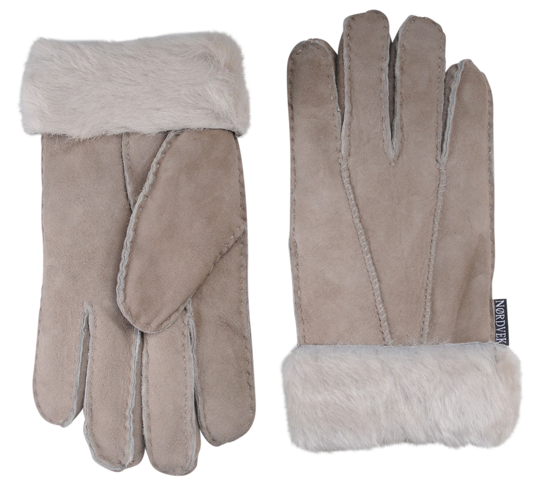 Nordvek 100/% Sheepskin Gloves Ladies Venitian Grey Size XL Brand New taupe