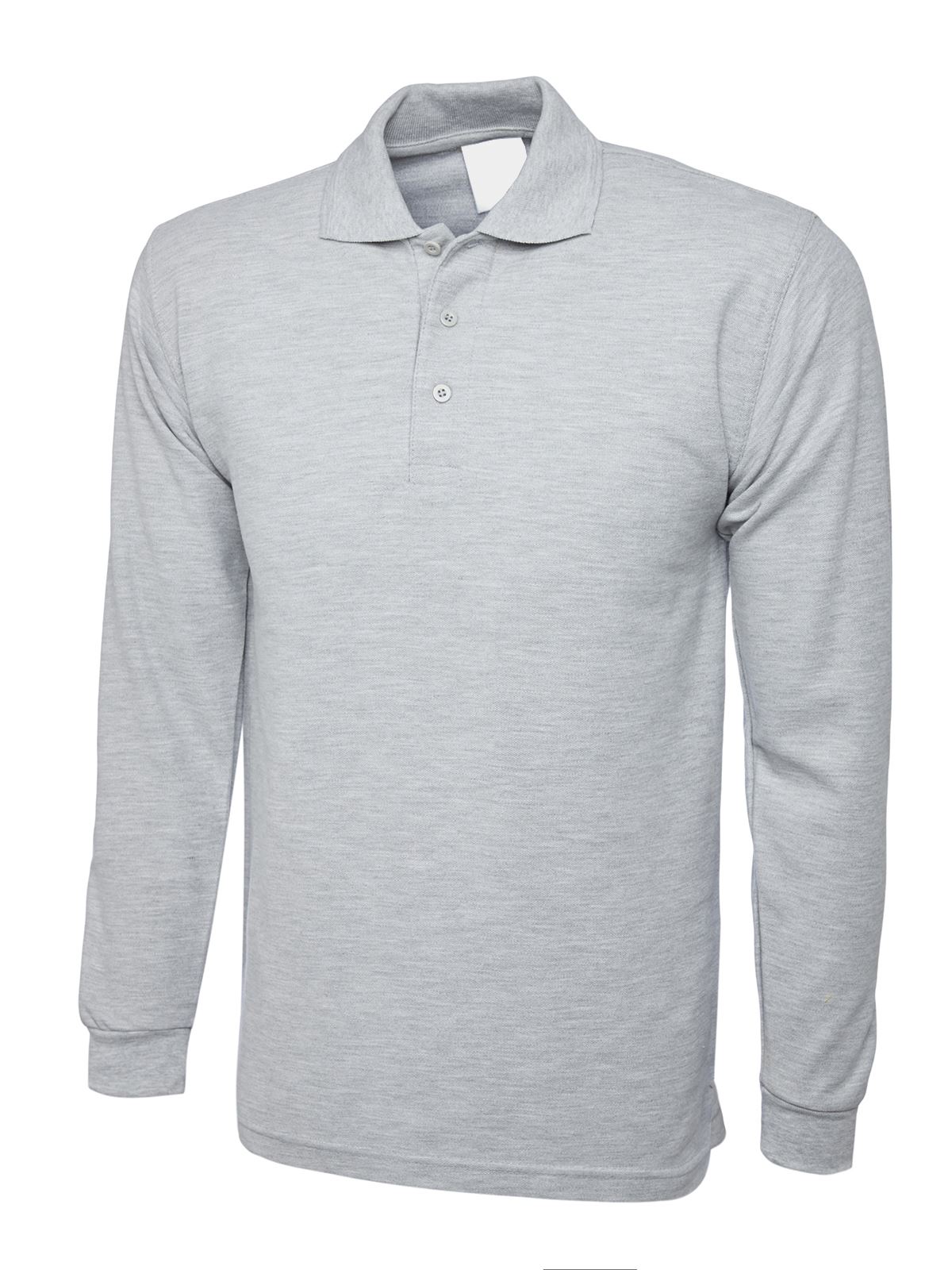 Uneek Mens & Womens Long Sleeve POLO SHIRT Plain Top Work Smart Full