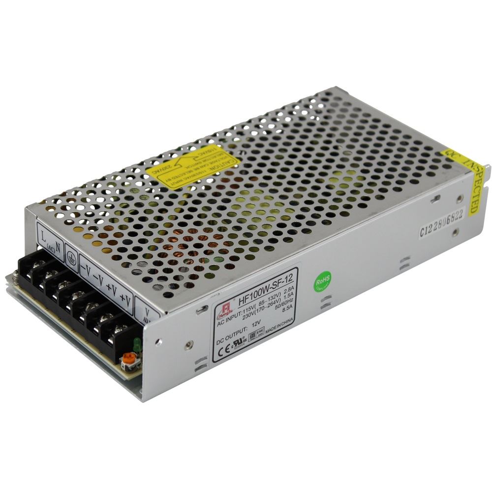 12 volt DC power supply enclosed switch mode 12V 8.5A 100W