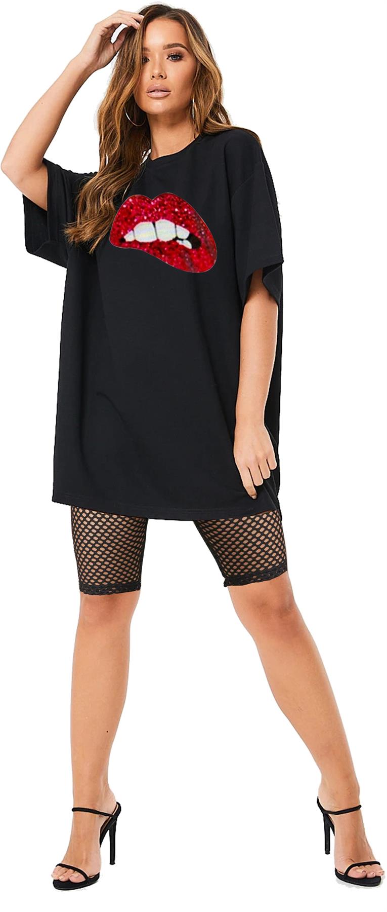Baggy T-Shirt Fishnet Cycling Shorts 