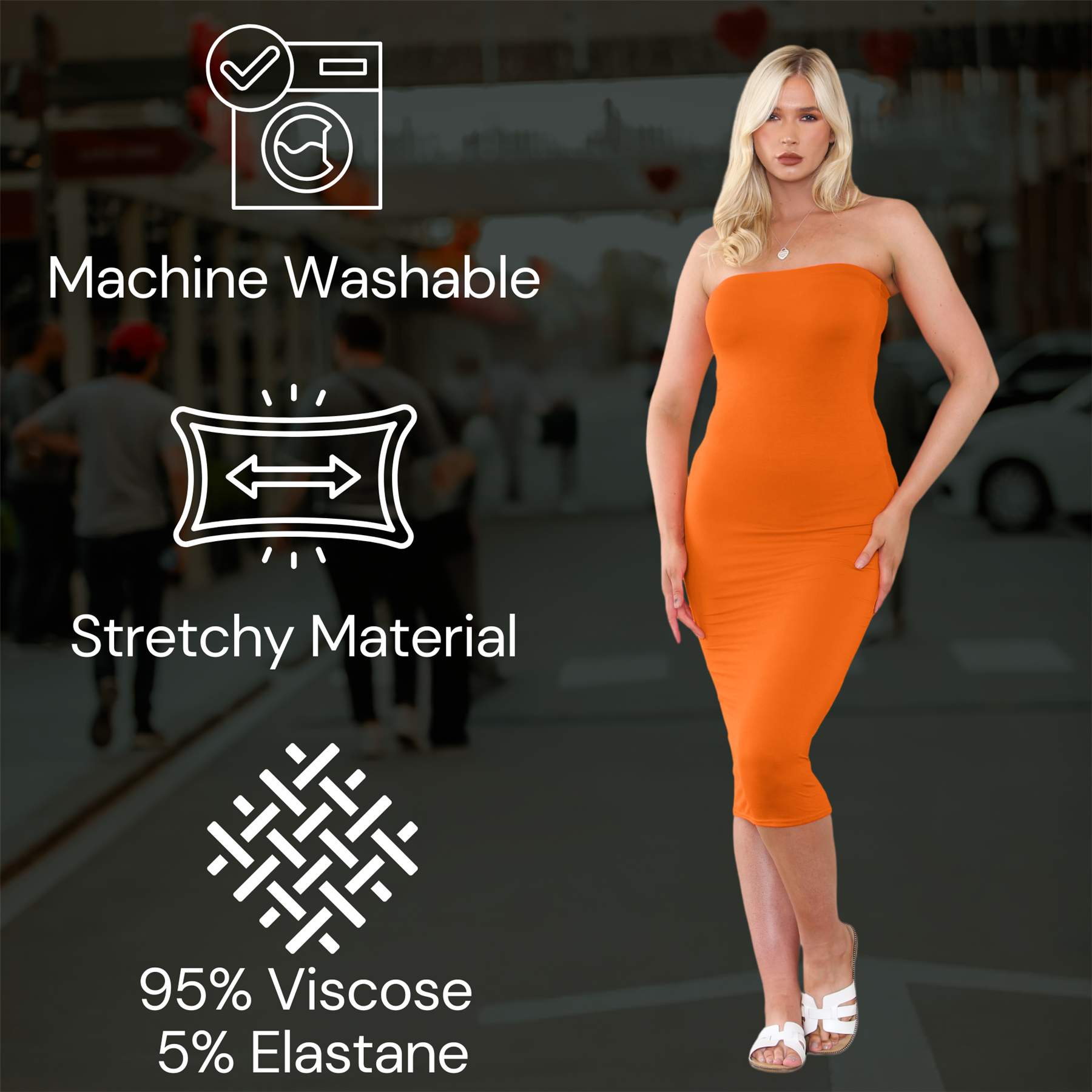 Damas Boobtube Midi Vestido Liso Elástico Sin tirantes Bandeau Verano Bodycon Vestido - Imagen 73 de 126
