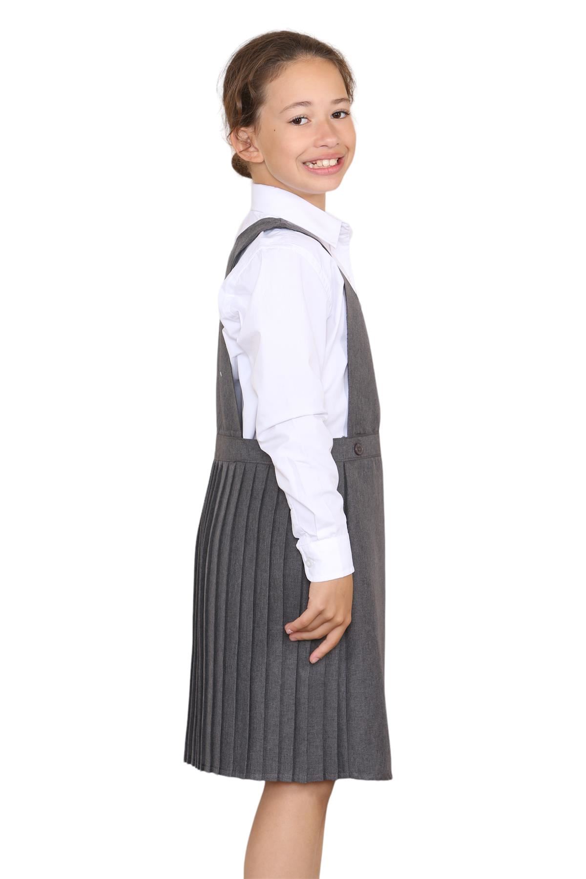 Niñas Babero Delantal Tartán Vestido Envolvente Cuchillo Plisado Uniforme Escolar Paquete de 2 - Imagen 11 de 64