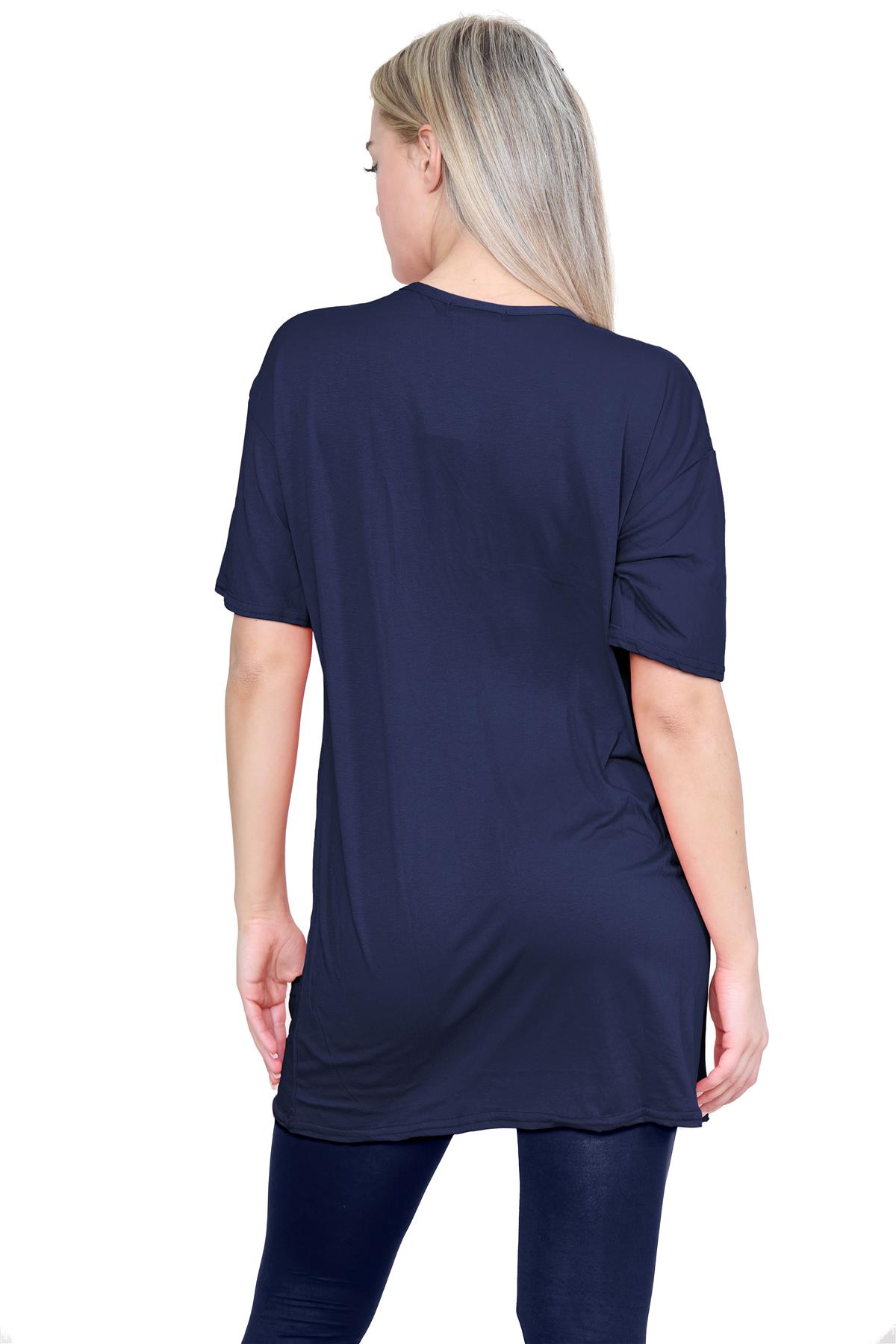 Damas Longline Suelto Camiseta Leggings Gimnasio Chándal Conjunto Coord 2 Piezas Ropa de Salón - Imagen 81 de 155