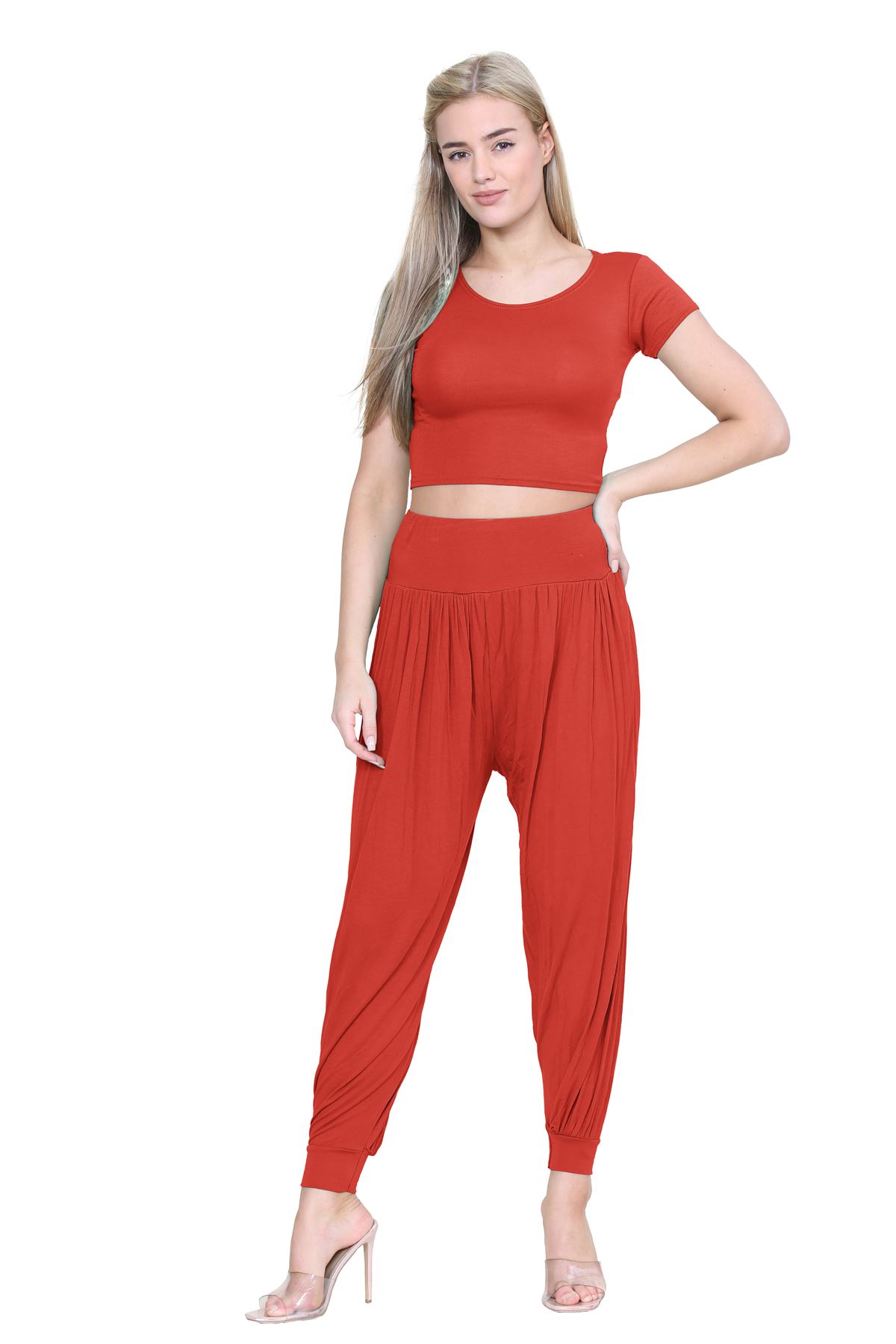 Womens Alibaba Harem Leggings Cuffed Bottoms Plain Hareem Trousers Baggy Pants - Picture 99 of 130