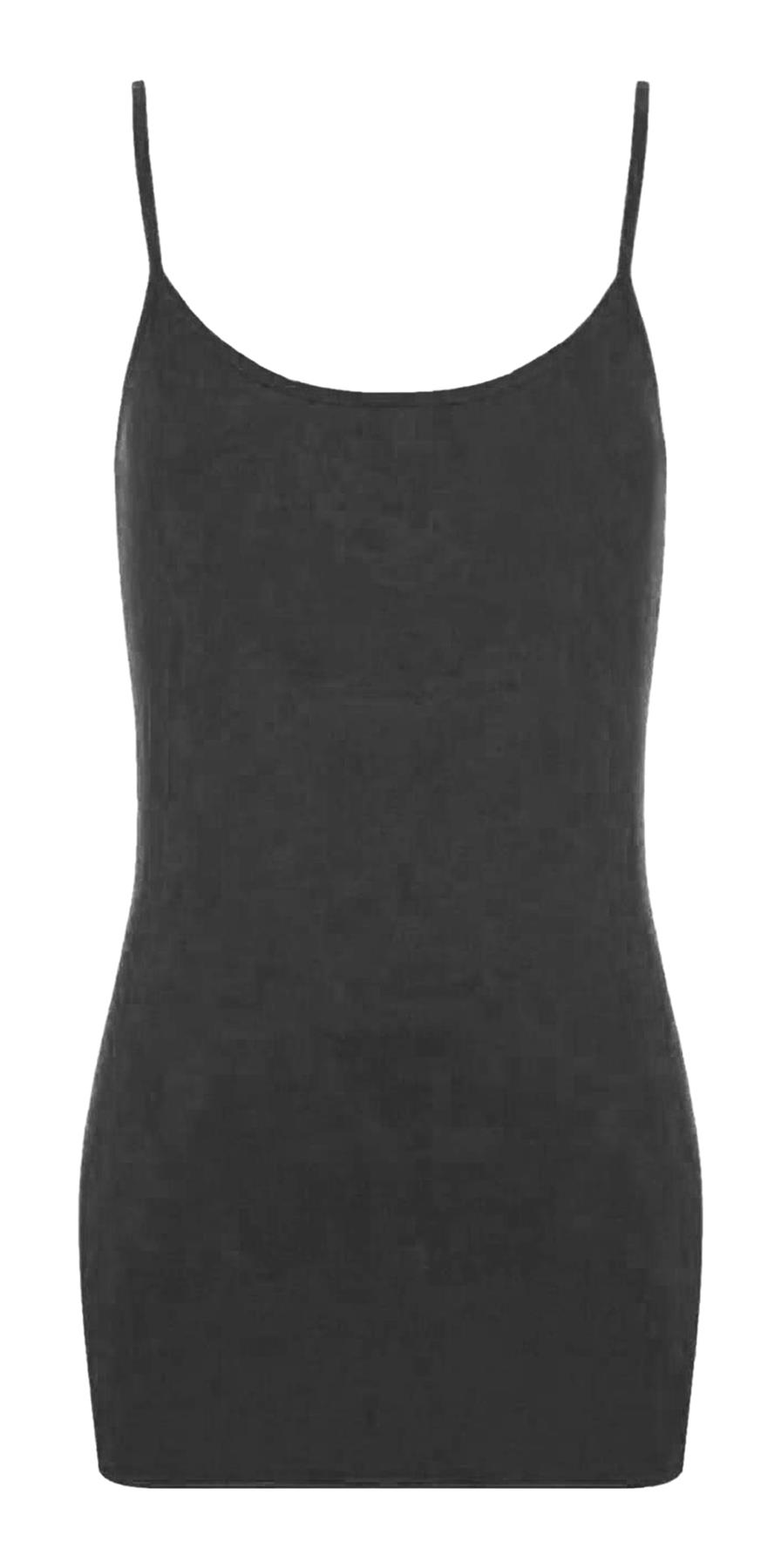 Womens Cami Bodycon Mini Dress Plain Strappy Vest Summer Tank Top Mini Dress - Picture 23 of 127