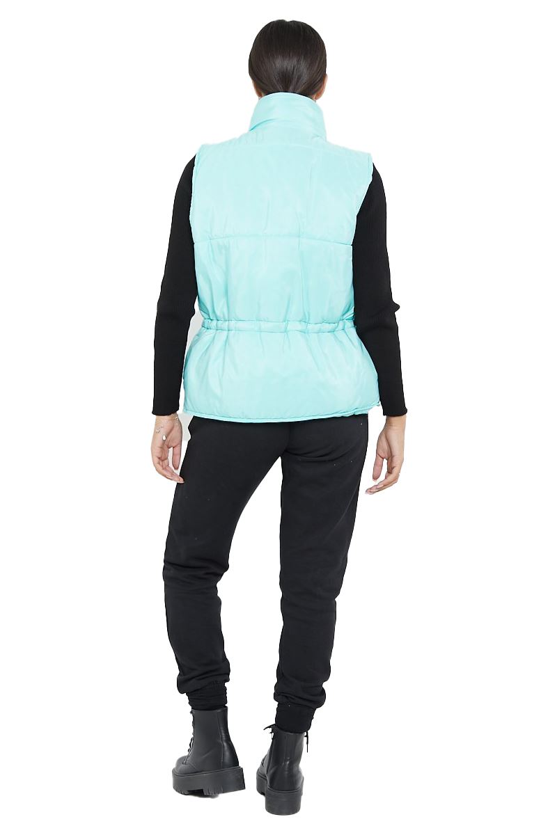 Chaleco para mujer Bodywarmer acolchado acolchado acolchado chaqueta botón chaleco abrigo acolchado cálido - Imagen 5 de 22