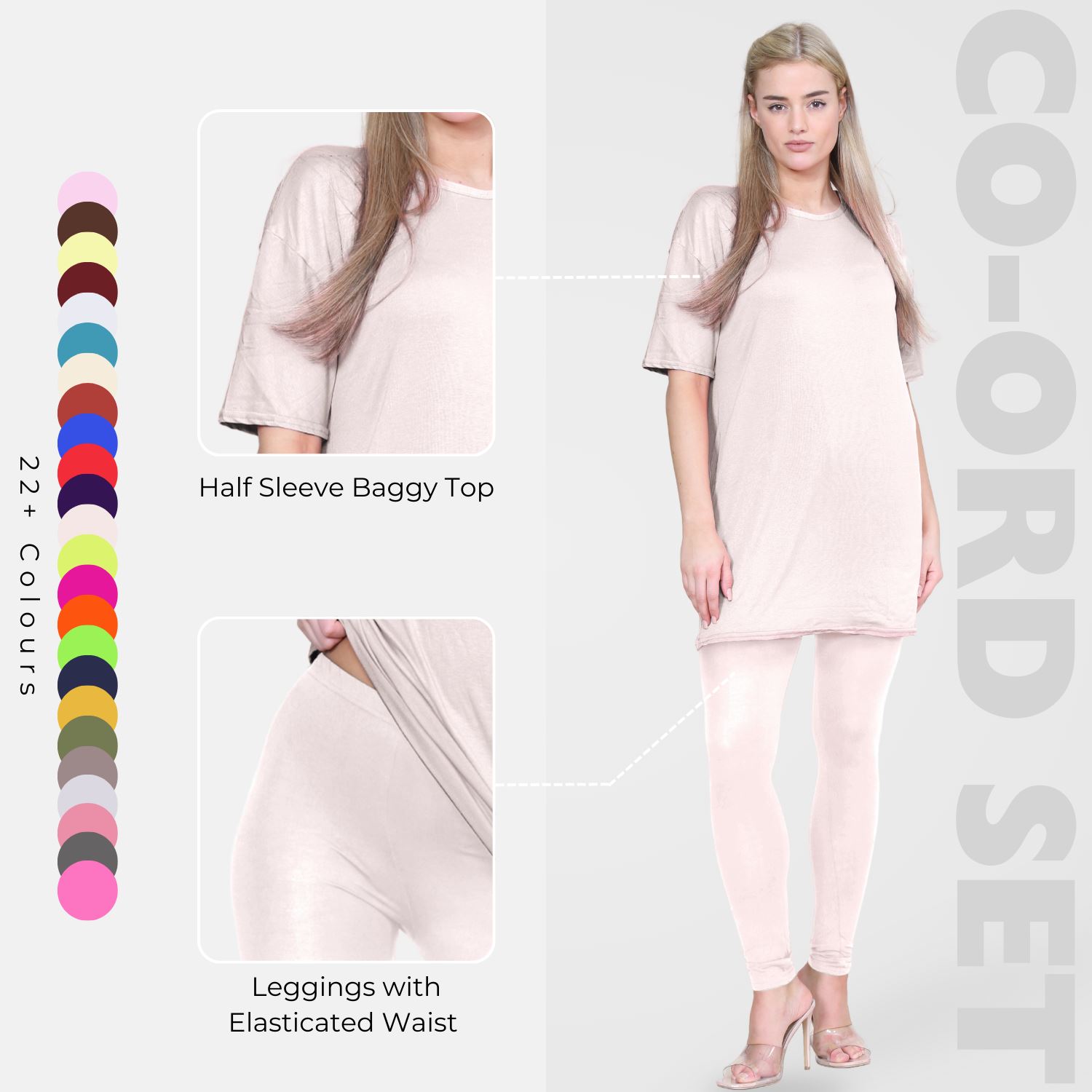 Damas Longline Suelto Camiseta Leggings Gimnasio Chándal Conjunto Coord 2 Piezas Ropa de Salón - Imagen 90 de 155