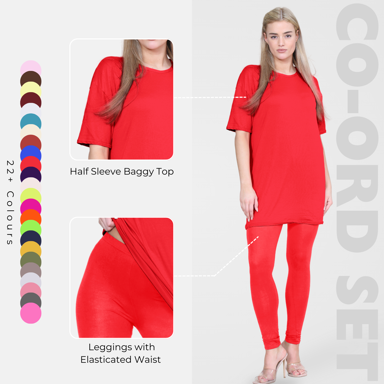 Damas Longline Suelto Camiseta Leggings Gimnasio Chándal Conjunto Coord 2 Piezas Ropa de Salón - Imagen 104 de 155