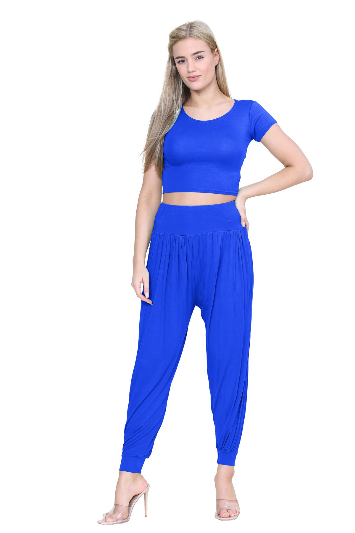 Womens Alibaba Harem Leggings Cuffed Bottoms Plain Hareem Trousers Baggy Pants - Picture 93 of 130