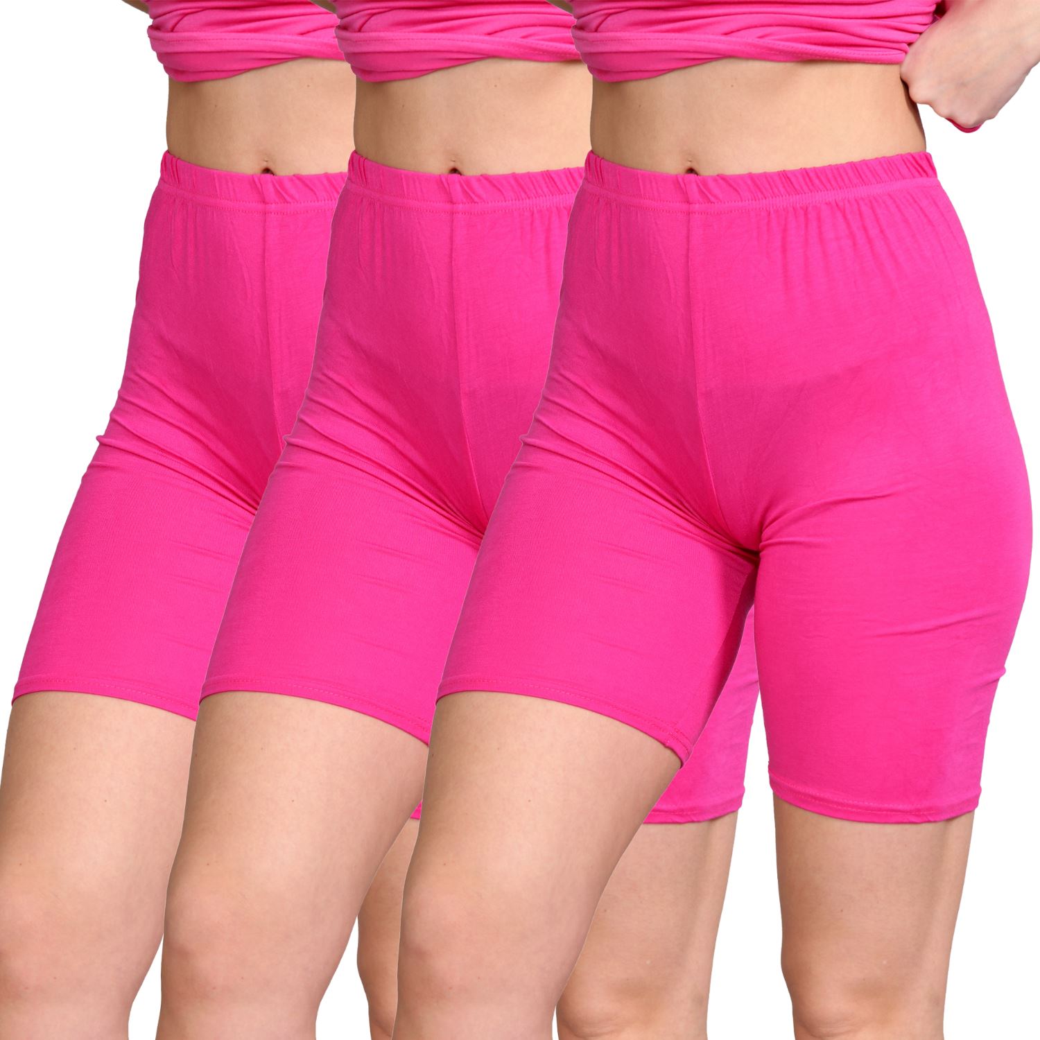 Pantalones Cortos de Ciclismo Lisos Para Mujer Baile Gimnasio Pantalones Cortos Elásticos Activos Paquete de 3 - Imagen 41 de 268