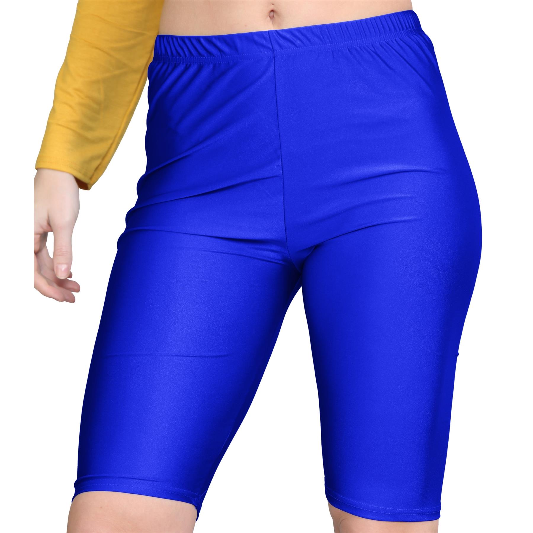 Damas Pantalones Cortos de Ciclismo Lisos Estirados Lycra Brillante Gimnasio Yoga Baile Pantalones Cortos - Imagen 73 de 100