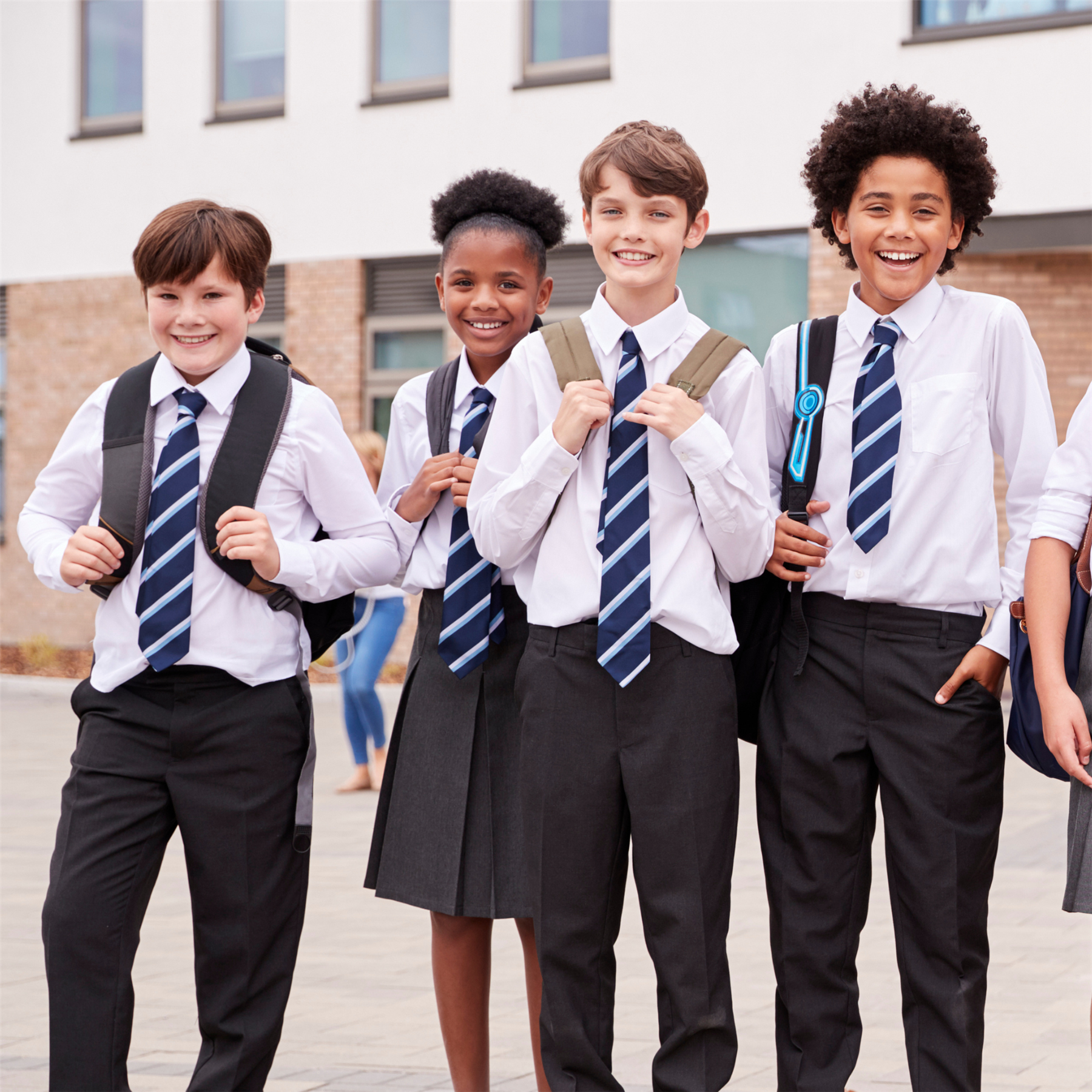 Jungen Langarmhemden Schuluniform weiß Hemd Regular Fit Freizeit 2er Pack - Bild 13 von 13