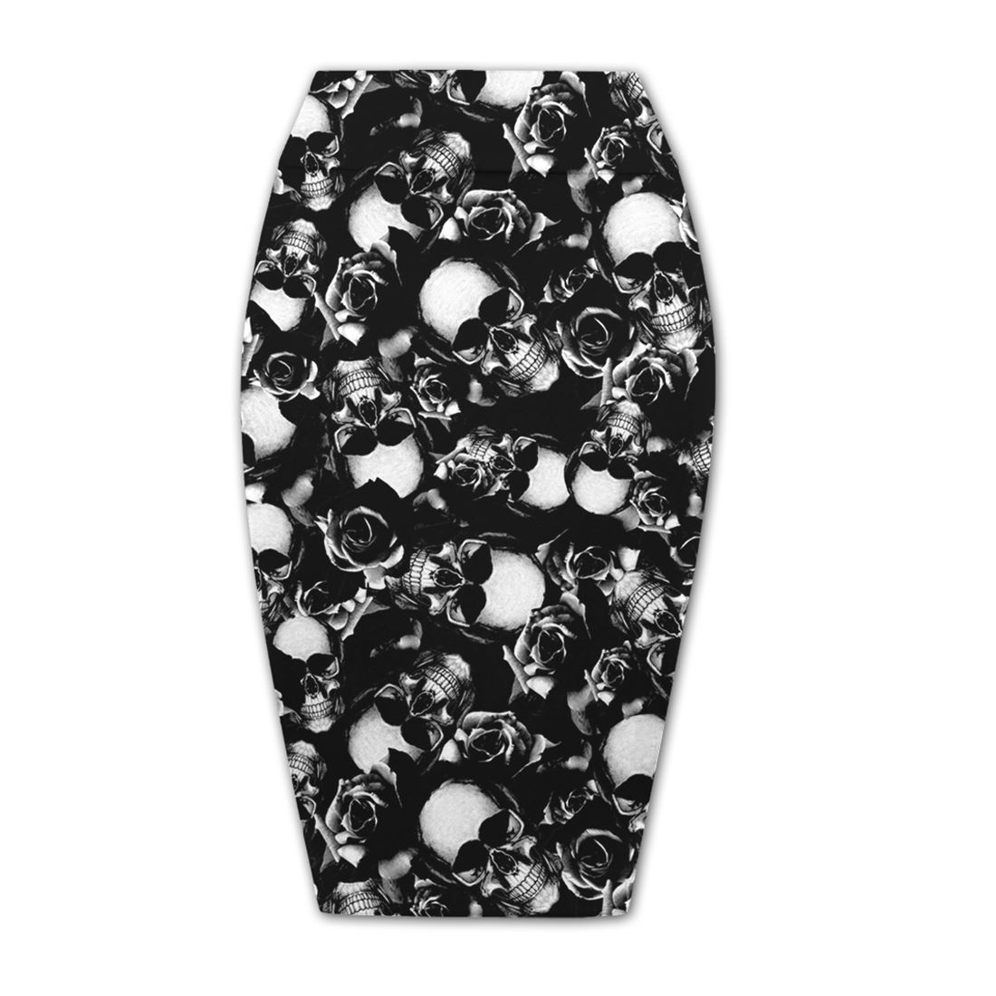 Ladies Pencil Skirt Tube High Waist Printed Stretchy Bodycon Summer Midi Skirt - Picture 14 of 14
