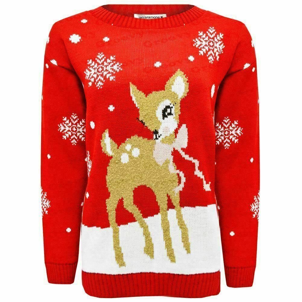 Kinder Weihnachten Pullover Rentier Schneeflocke gestrickt Mädchen Jungen Weihnachten Pullover Pullover - Bild 4 von 22