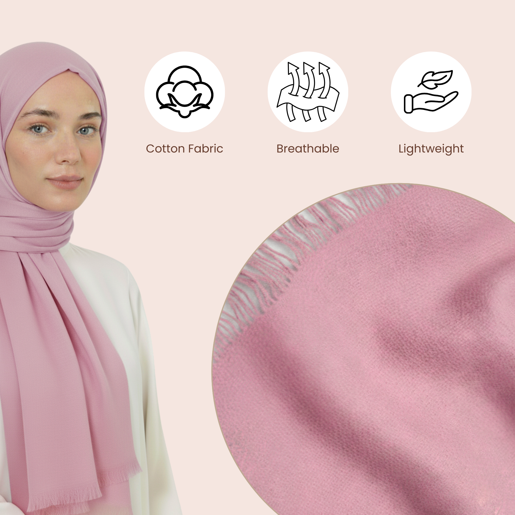 Baumwolle Modal Hijab Frauen Muslim Uni Schal Weich Halstuch Stola Islamisches Kopftuch - Bild 147 von 183