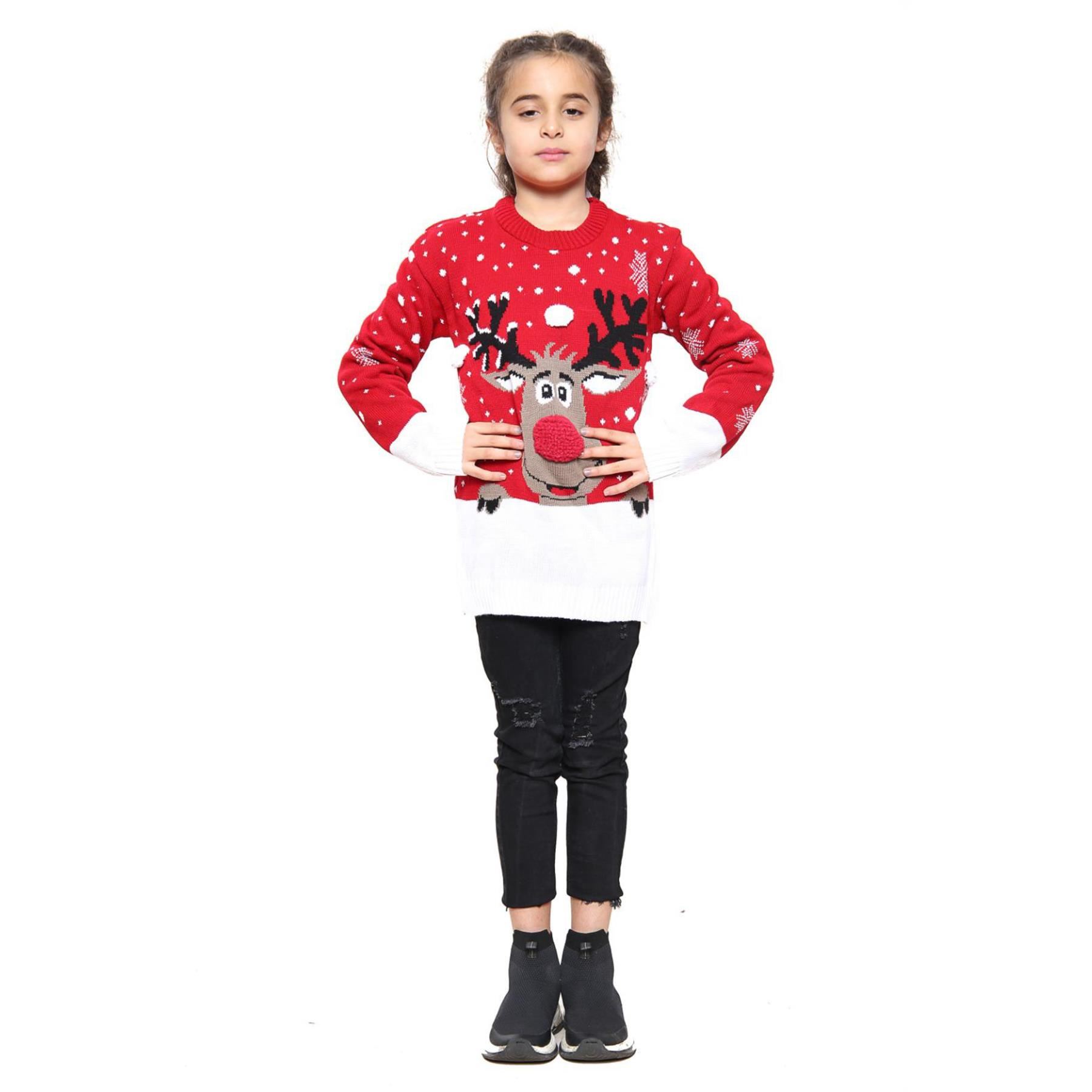 Suéter de Navidad para niños Niñas Niños Reno Niños Novedad Suéter de Navidad - Imagen 63 de 67