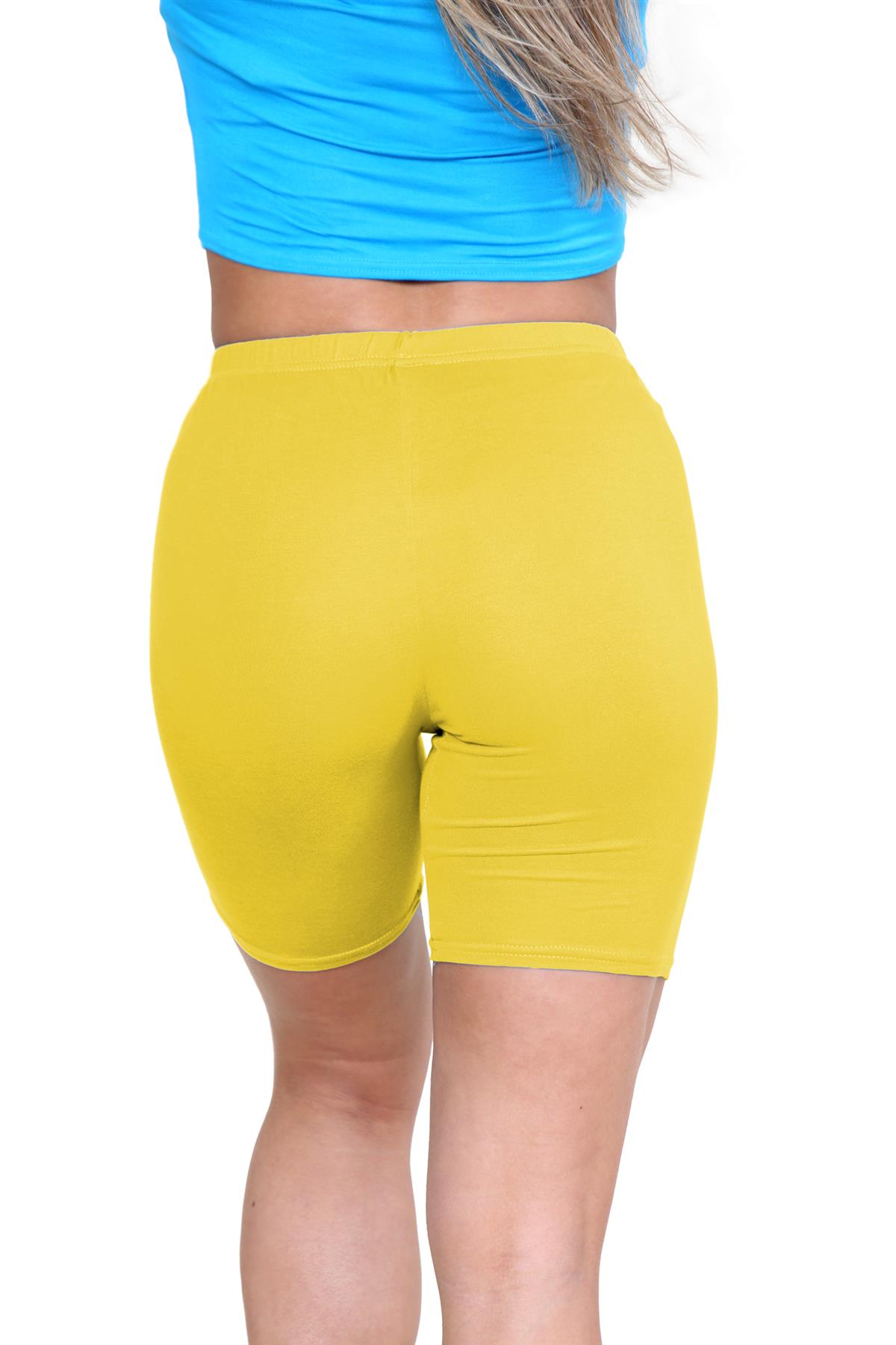 Pantalones Cortos de Ciclismo Lisos Para Mujer Baile Gimnasio Pantalones Cortos Elásticos Activos Paquete de 3 - Imagen 124 de 268